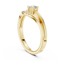 Quenelle Pavé Diamond Ring
