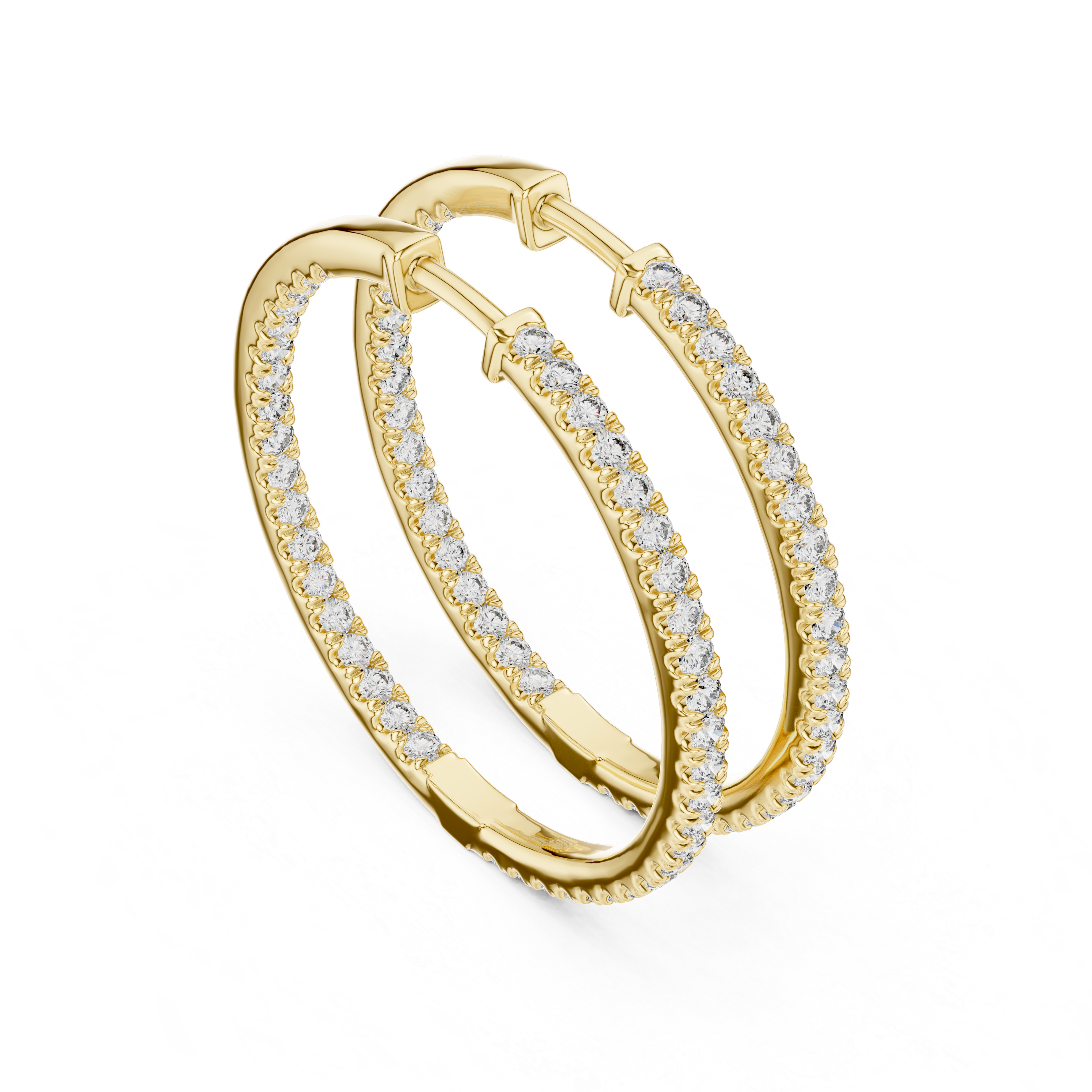 Diamond Line Hoops