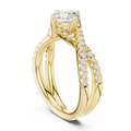 Celestial Twist Solitaire Diamond Ring