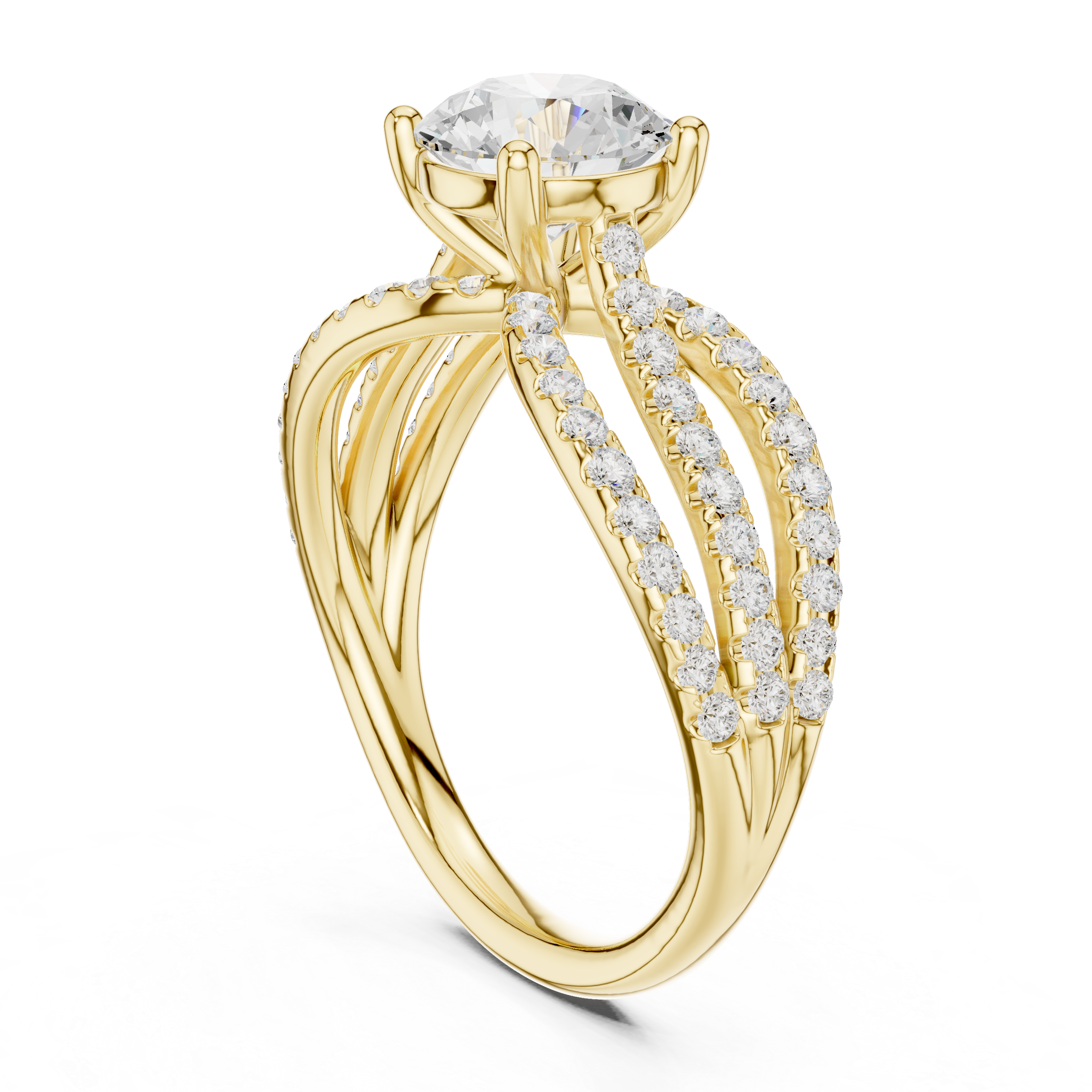 Royal Double Halo Embrace Diamond Ring