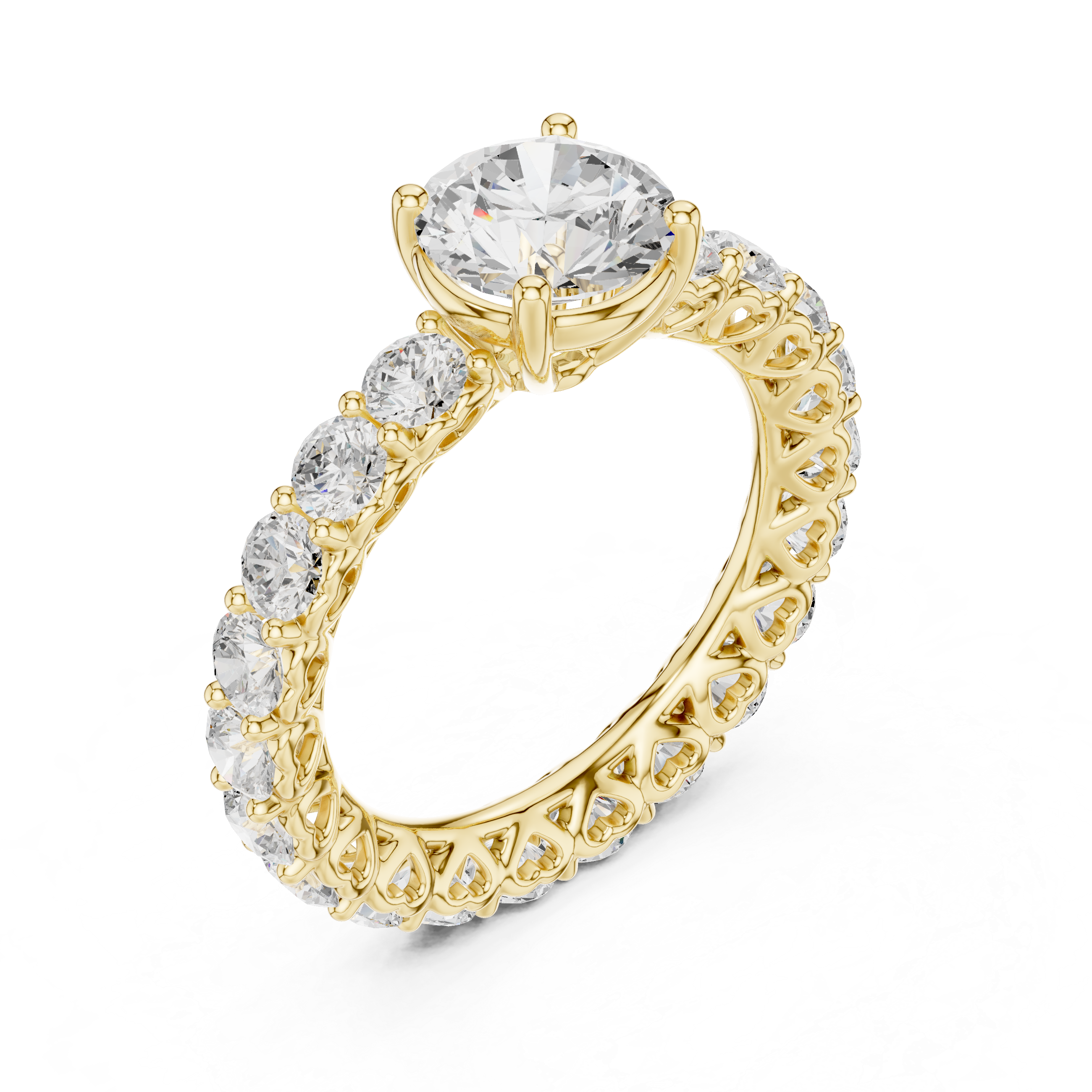 Classic Grace Solitaire Diamond Ring