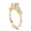 Sculpted Edge Eternity Diamond Ring