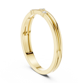 Floral Pavé Solitaire Diamond Ring