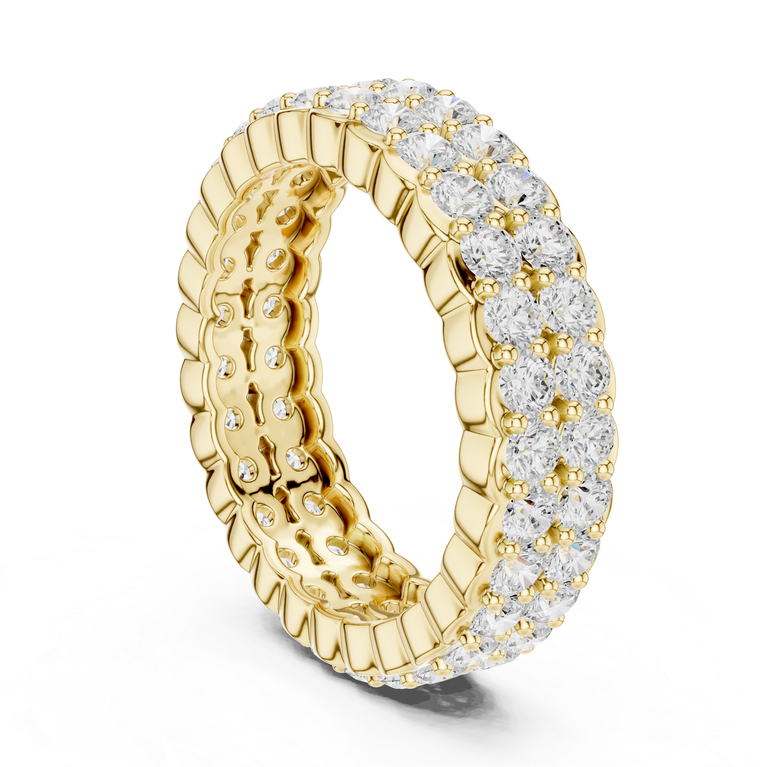 Regal Asscher Crown Diamond Ring