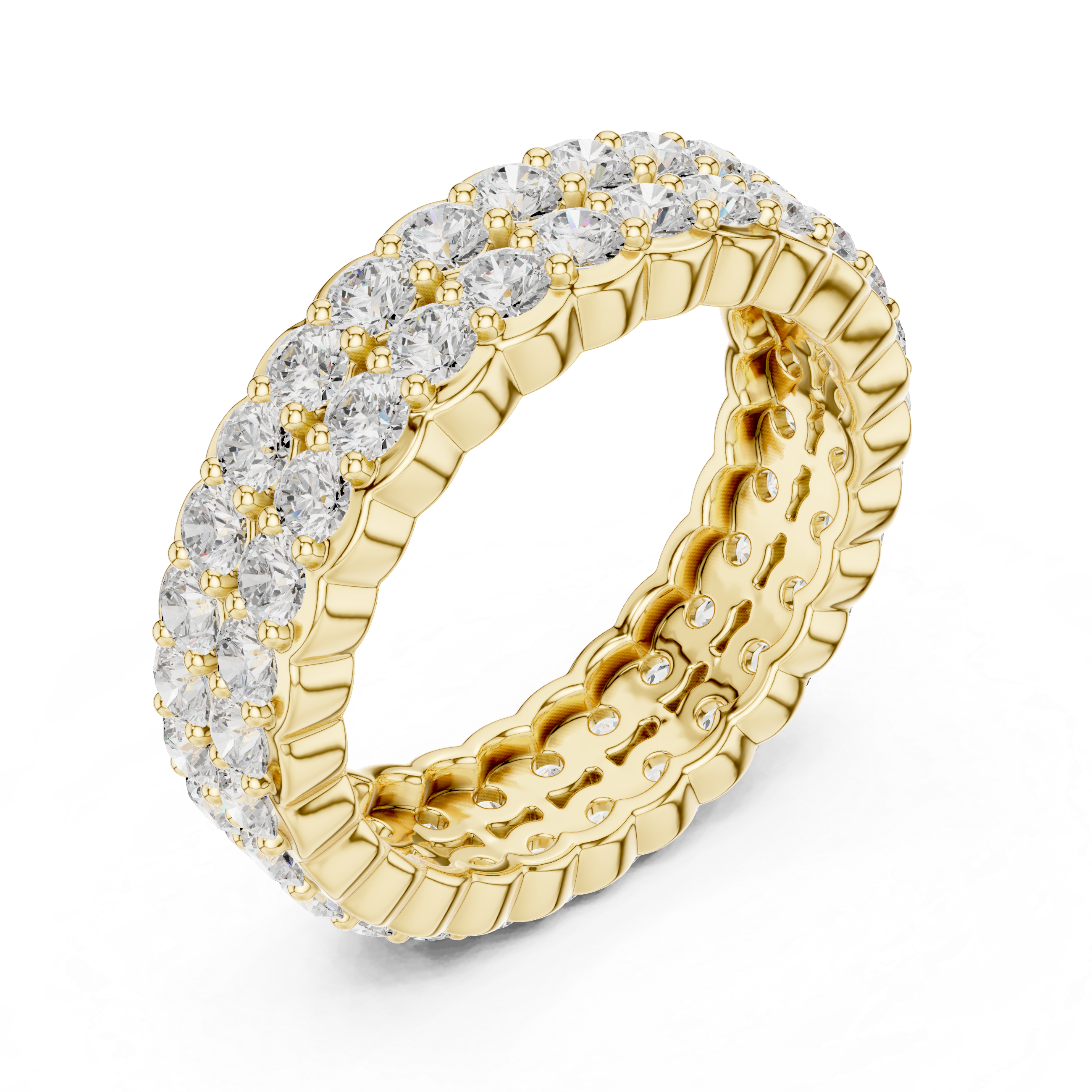 Regal Asscher Crown Diamond Ring