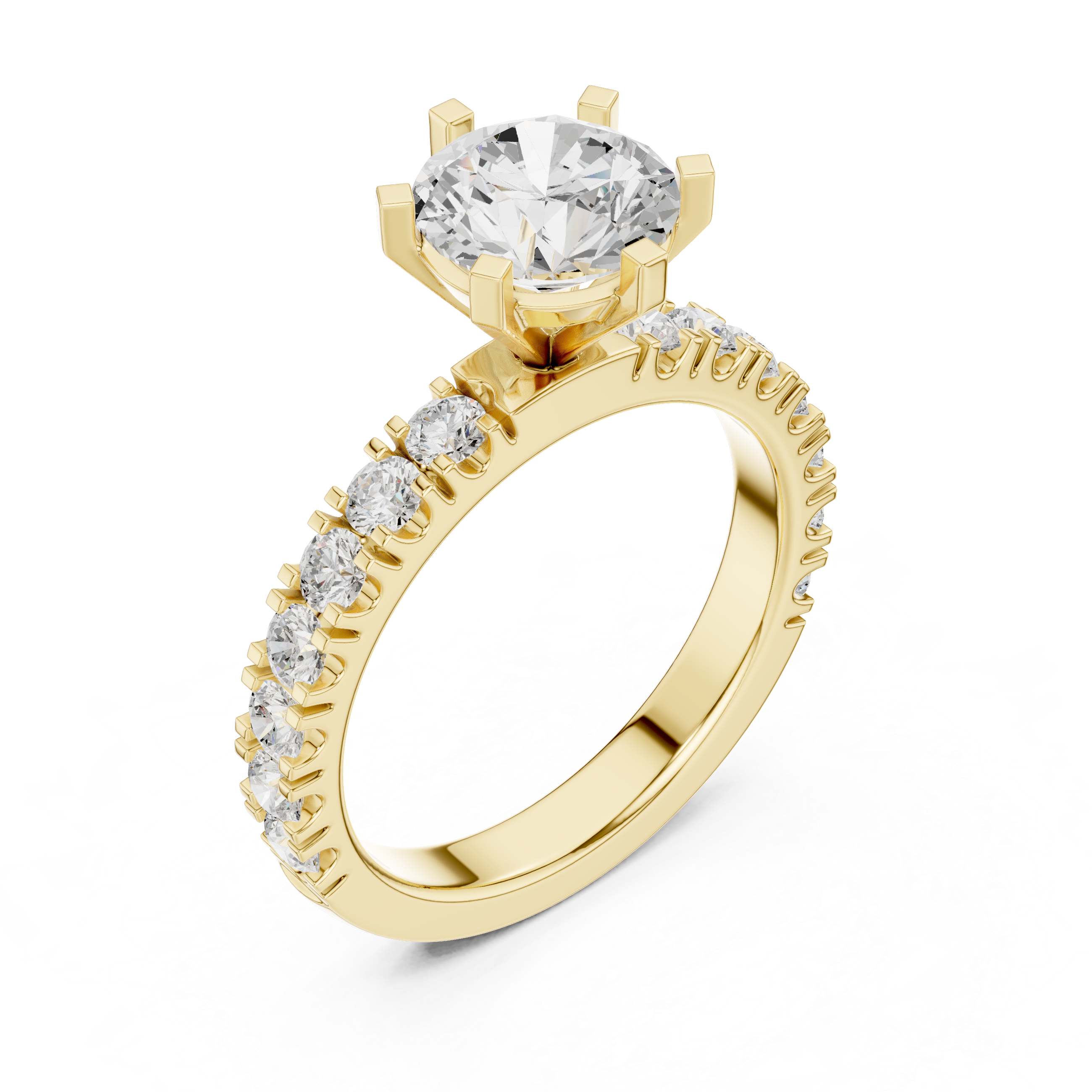 Triple Row Luxe Diamond Ring