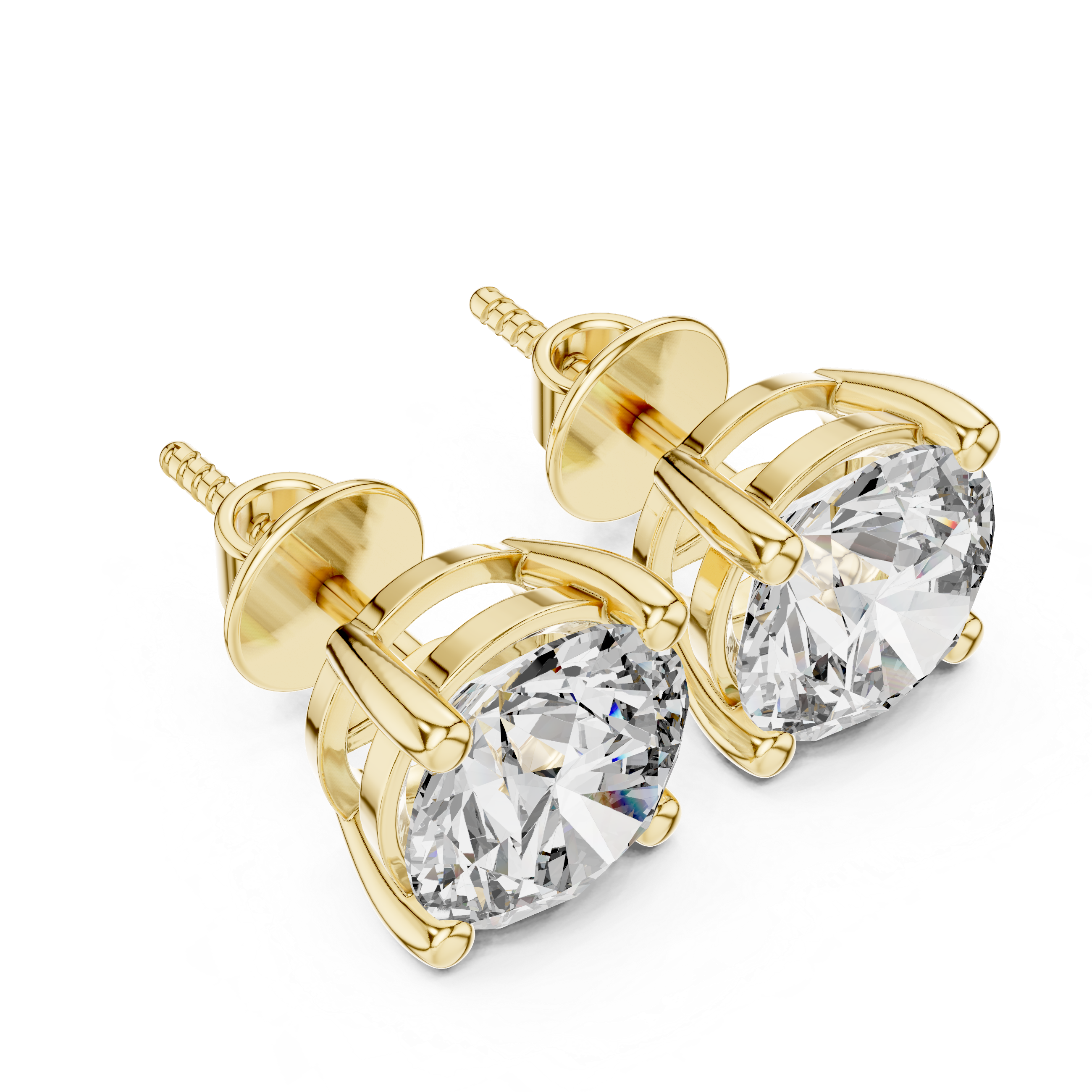 Round Diamond Stud Earring