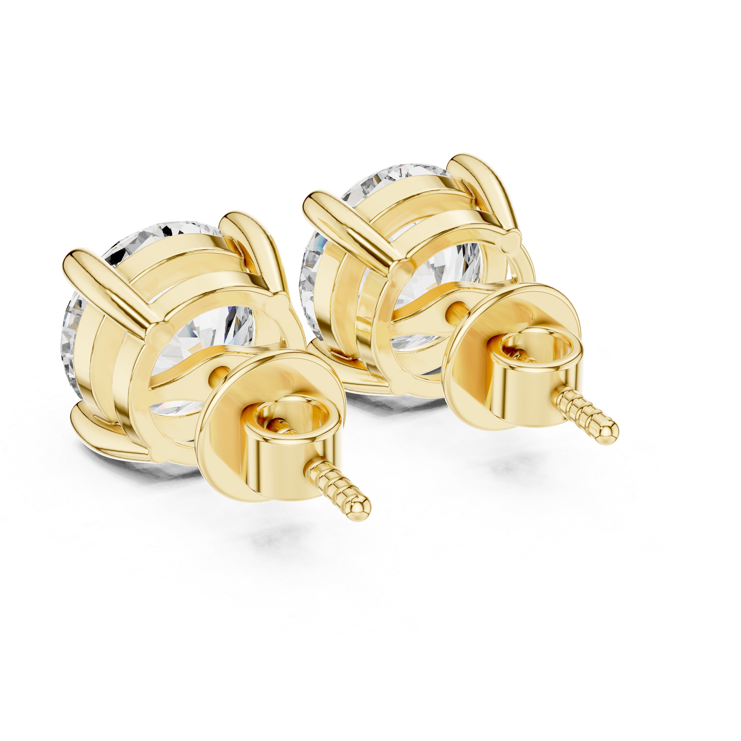 Round Diamond Stud Earring