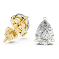 Pear Diamond Stud Earring