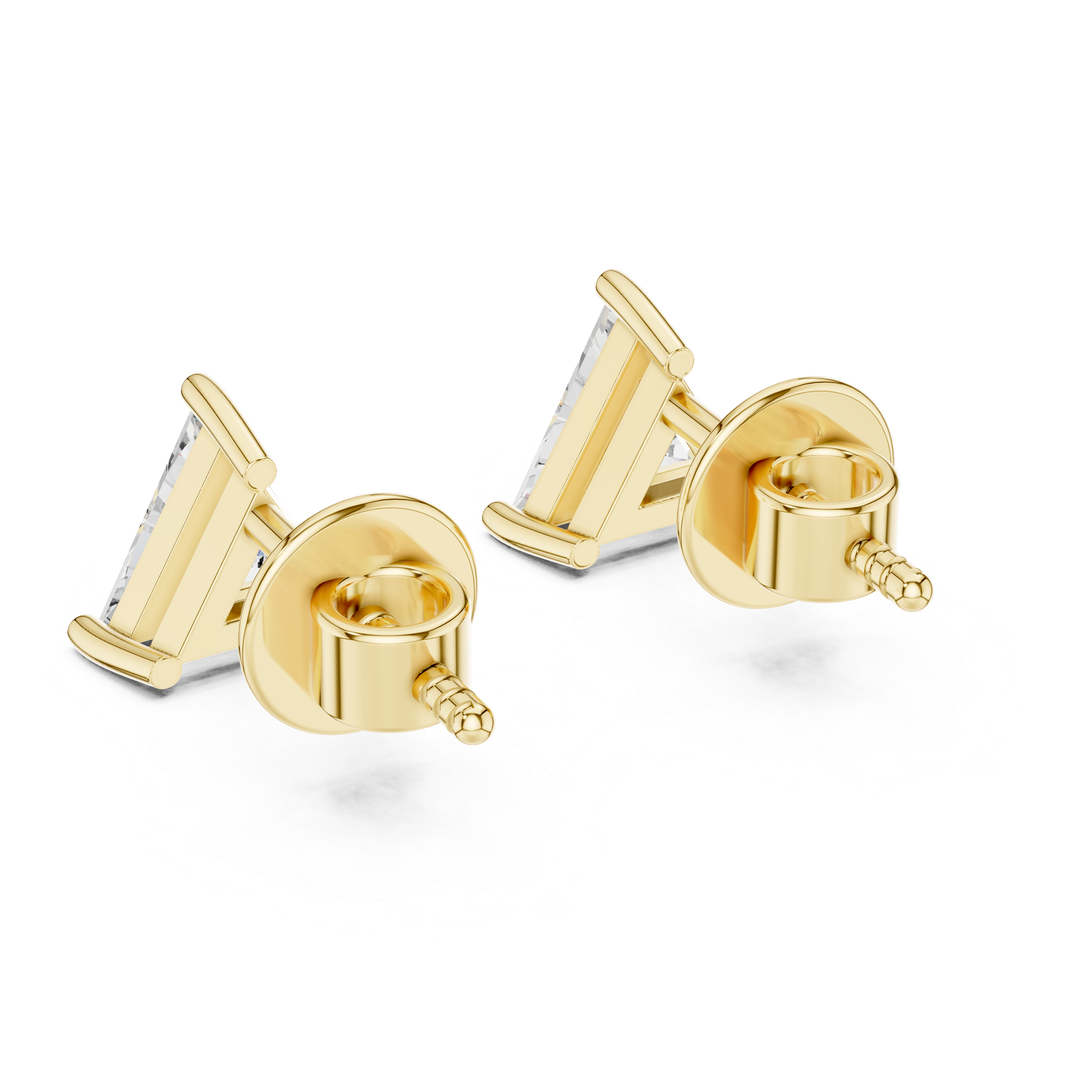 Triangle Diamond Stud Earring