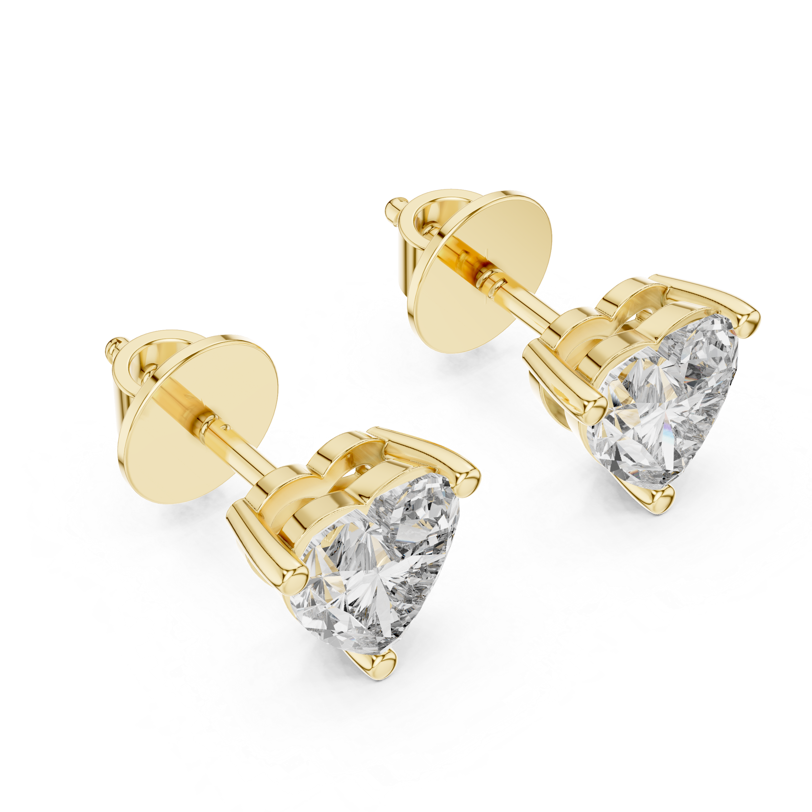 Heart Diamond Stud Earring