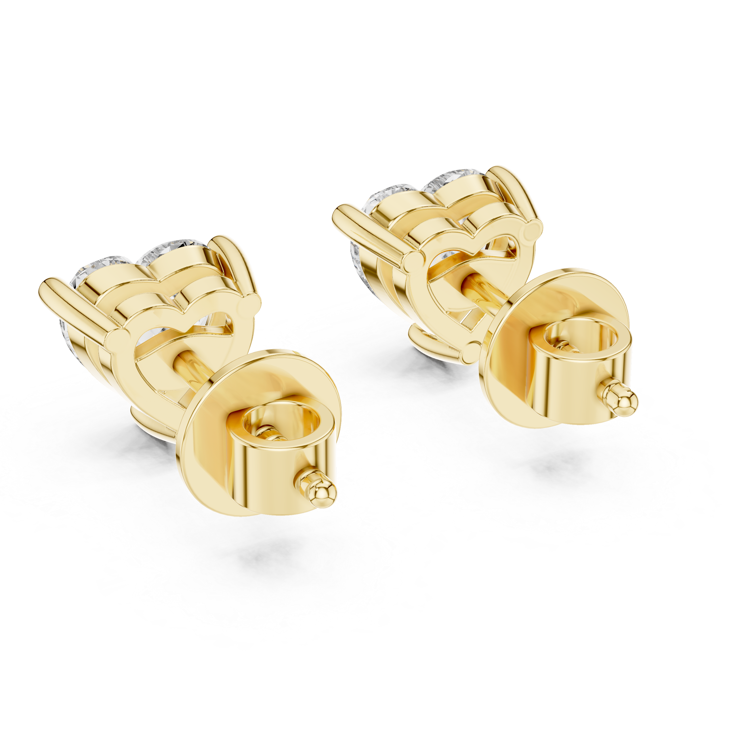 Heart Diamond Stud Earring