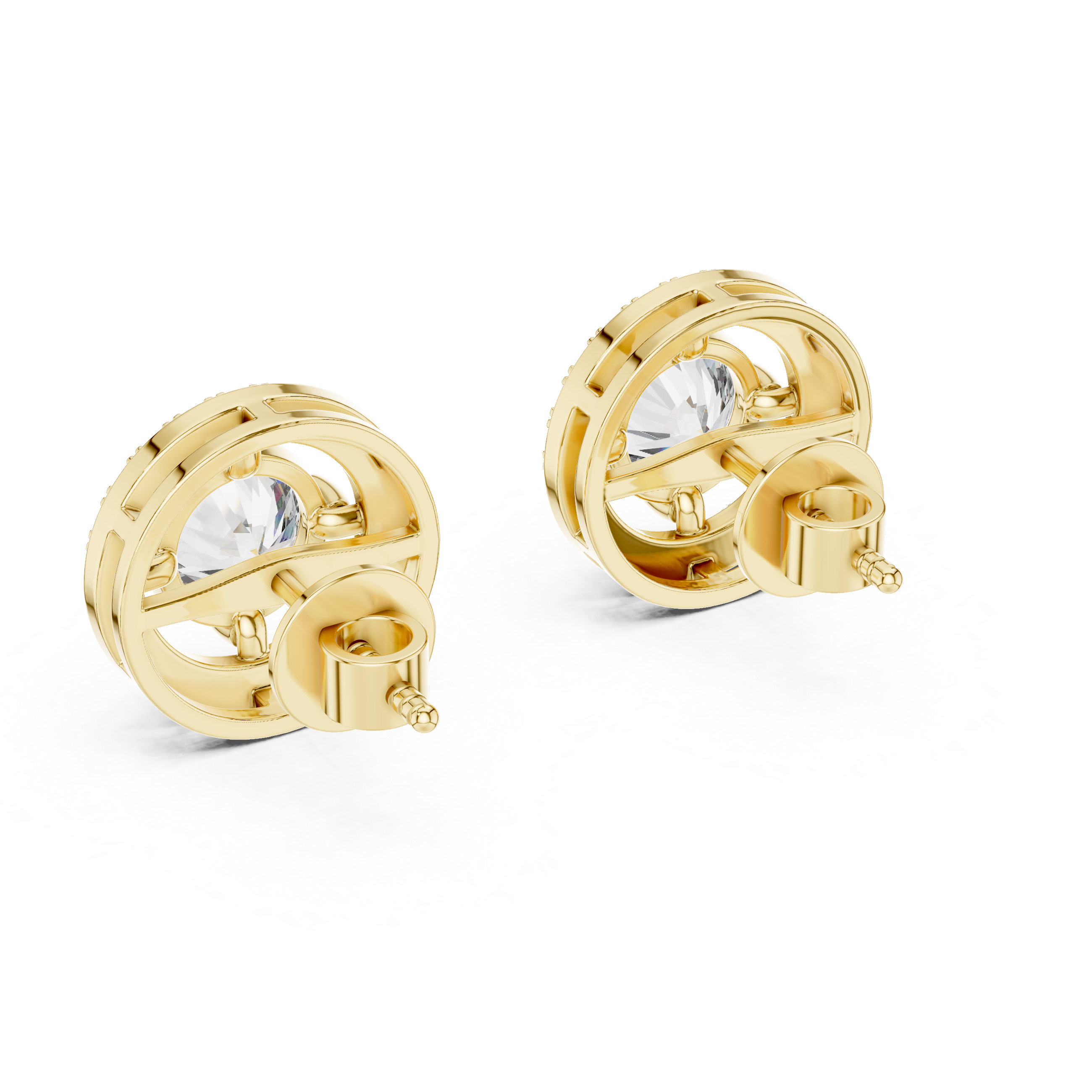 Zira Siamond Double Halo Stud Earring