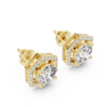 Aira Diamond Halo Stud Earring