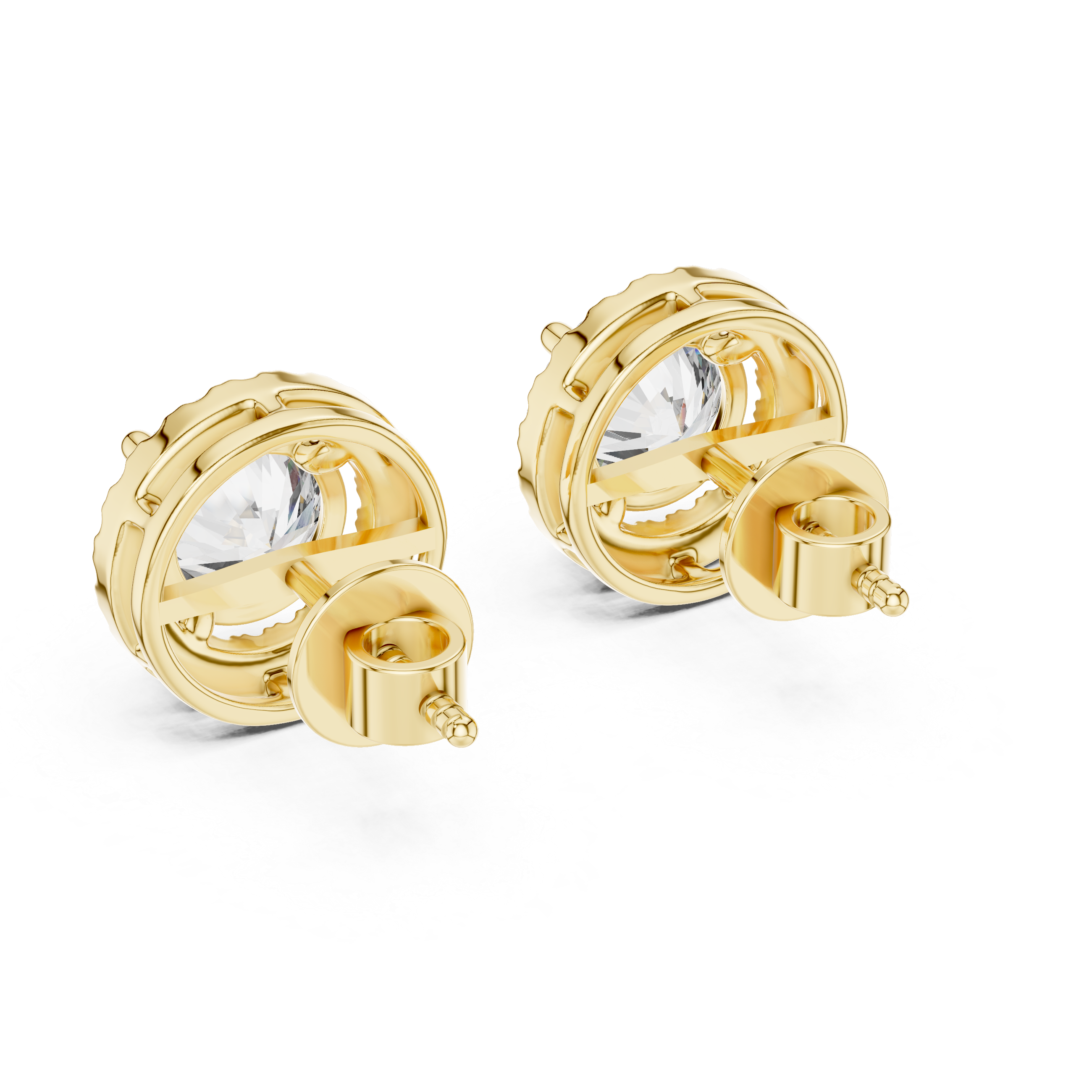 Veya Diamod Swirl Stud Earring