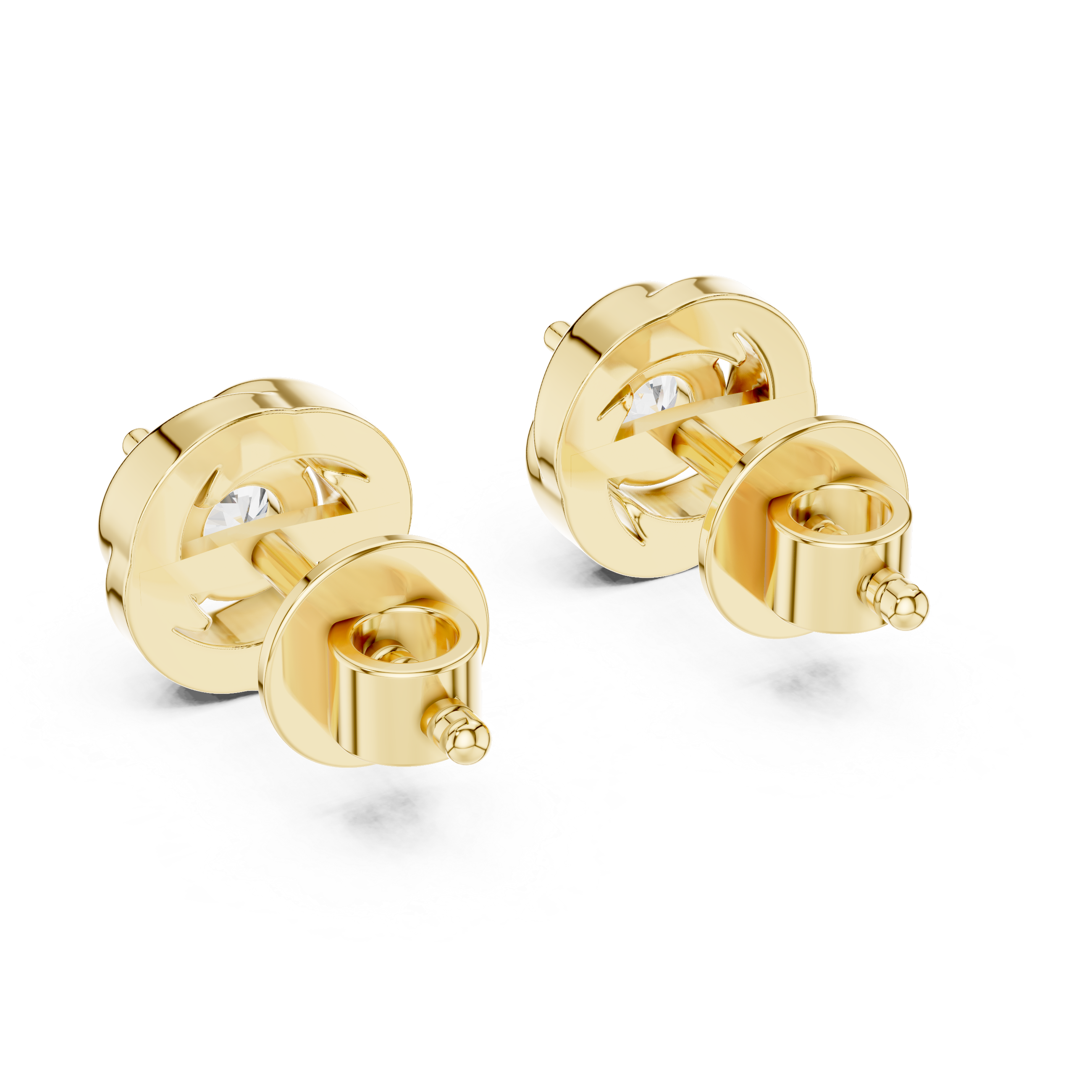 Veya Diamod Swirl Stud Earrings