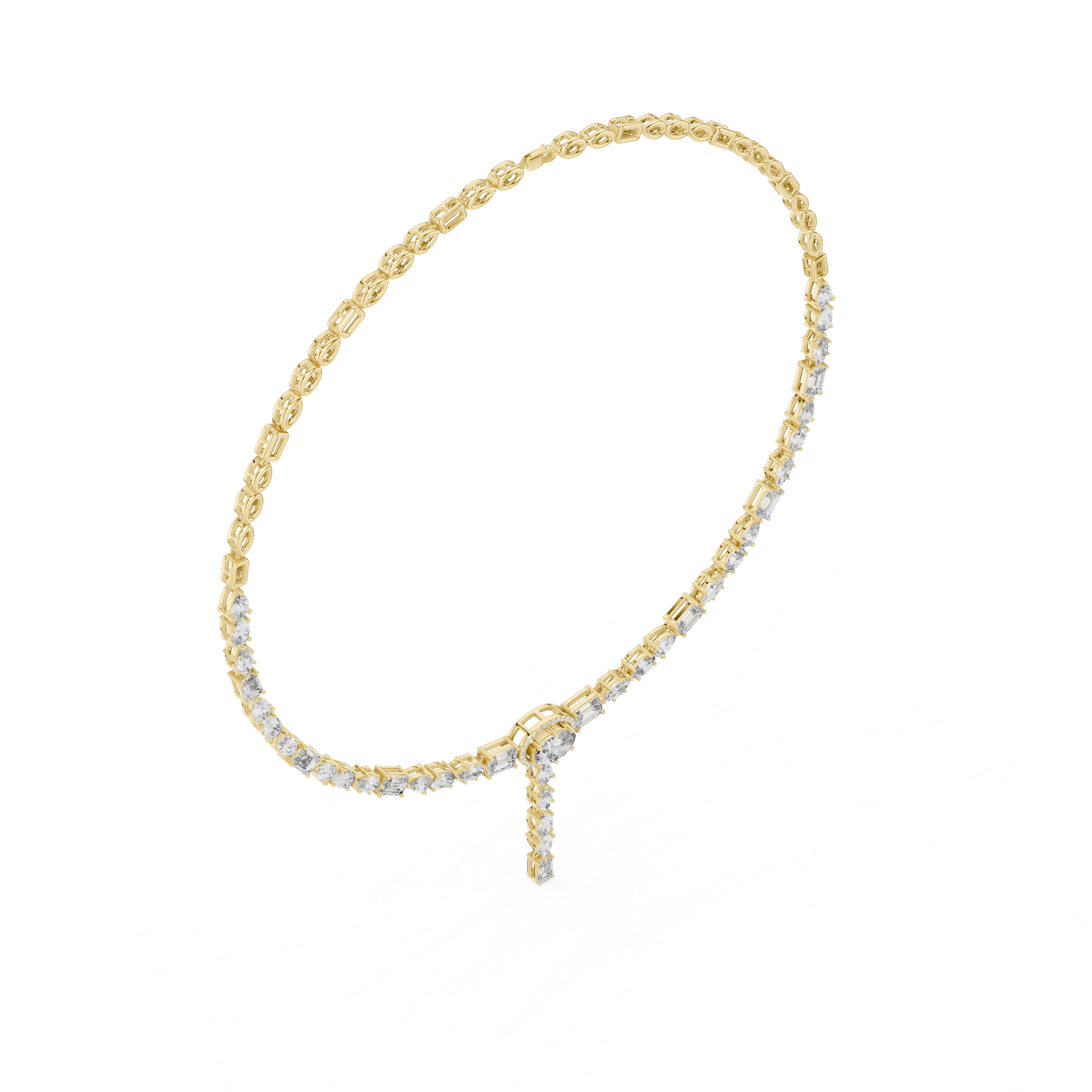 Royal Drop Halo Necklace