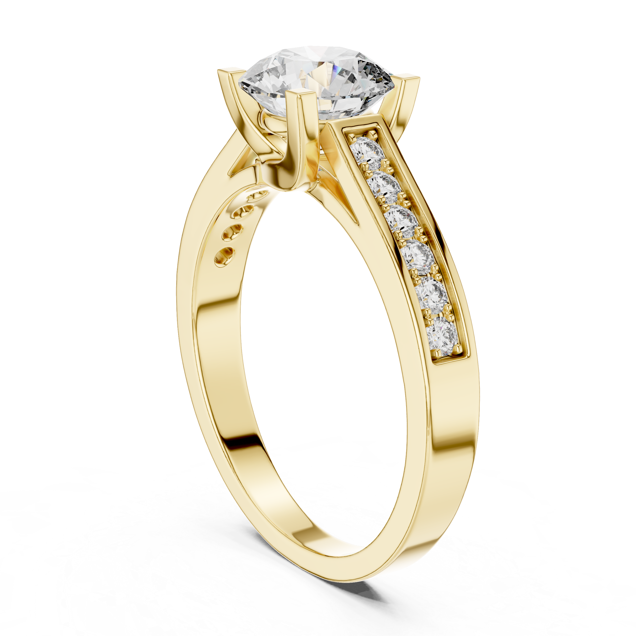 Celestine Halo Ring