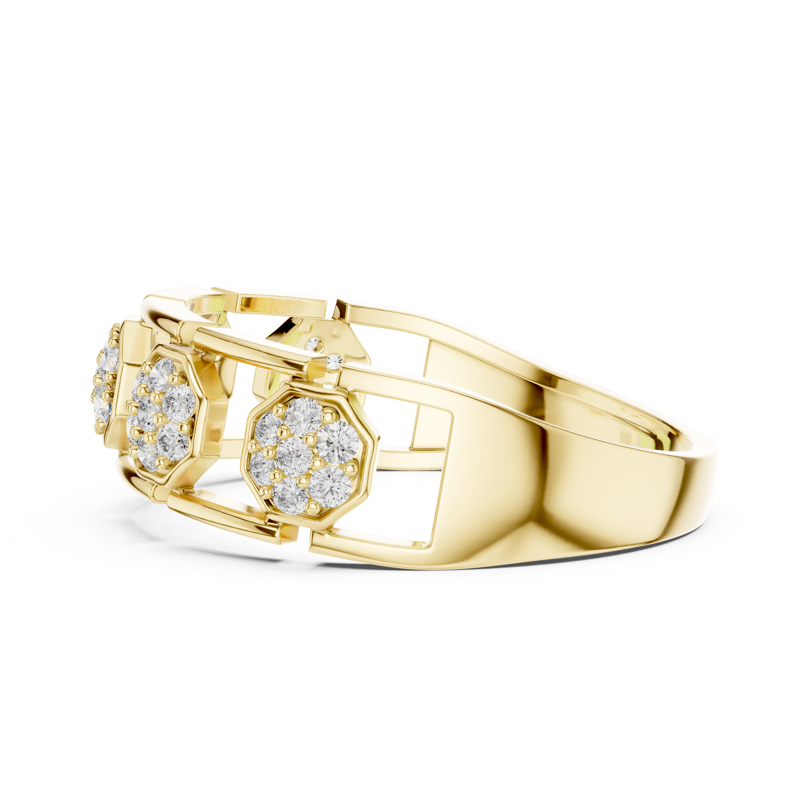 KM0208 Yellow Gold View 3