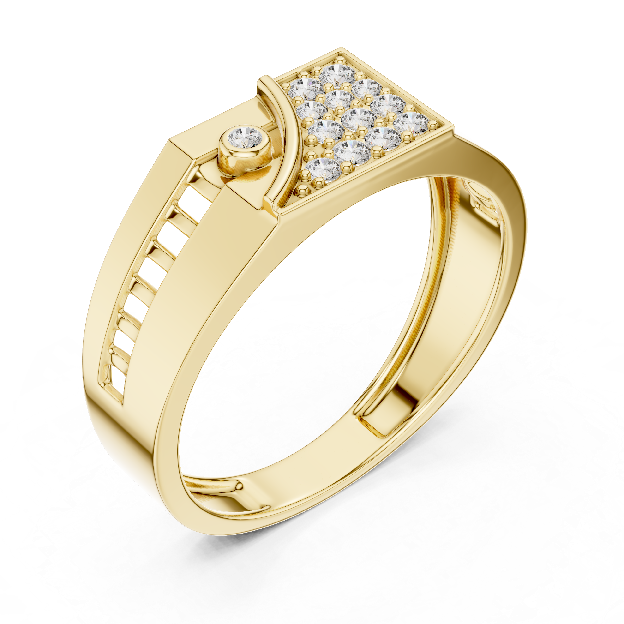 KM0222 Yellow Gold View 2
