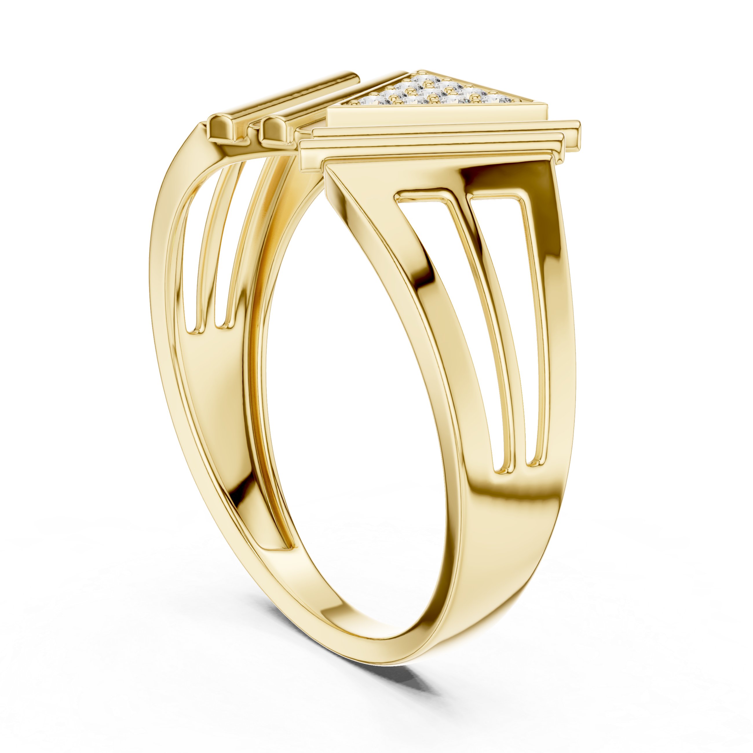 Chevron Ridge Diamond Ring
