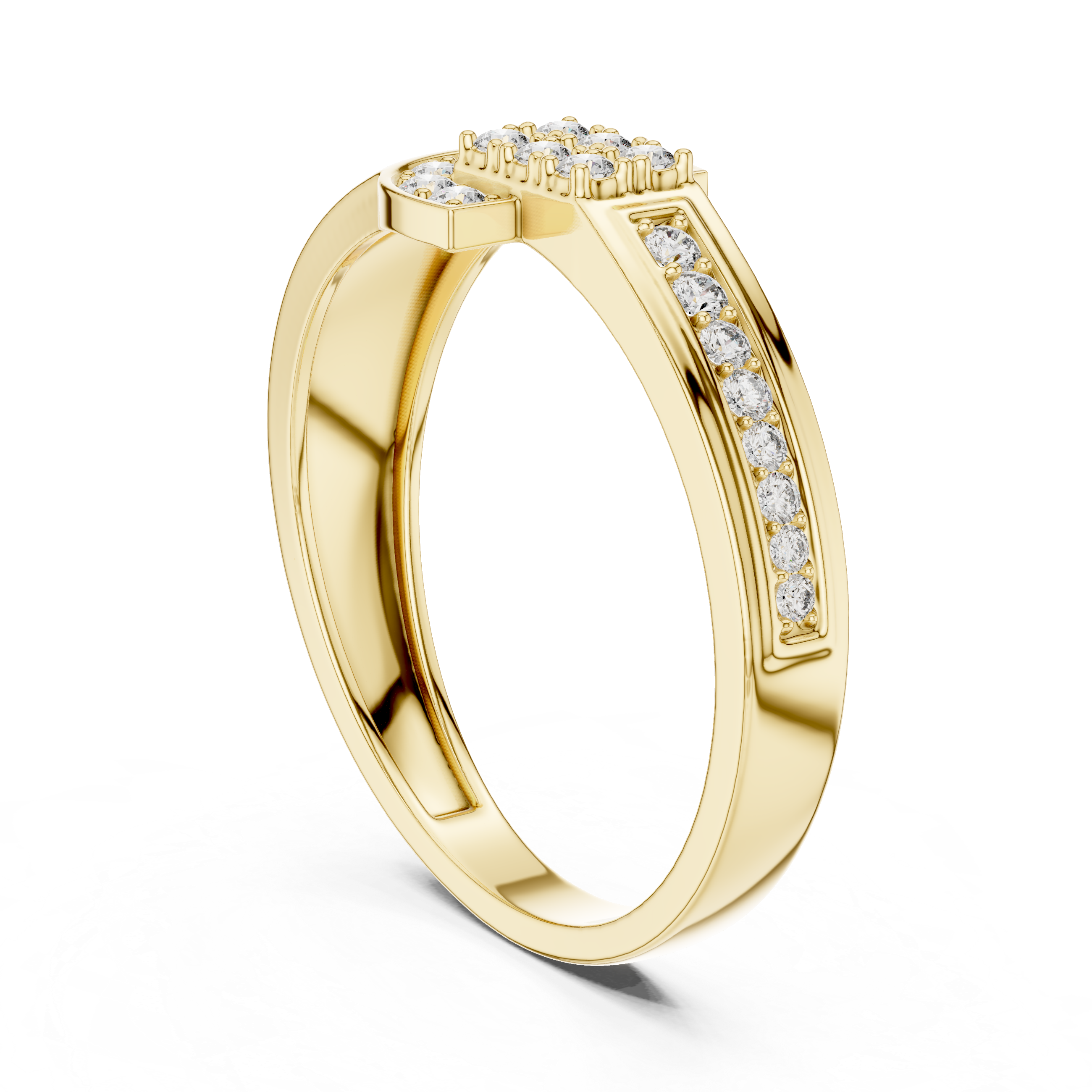 Dual Bar Accent Diamond Ring