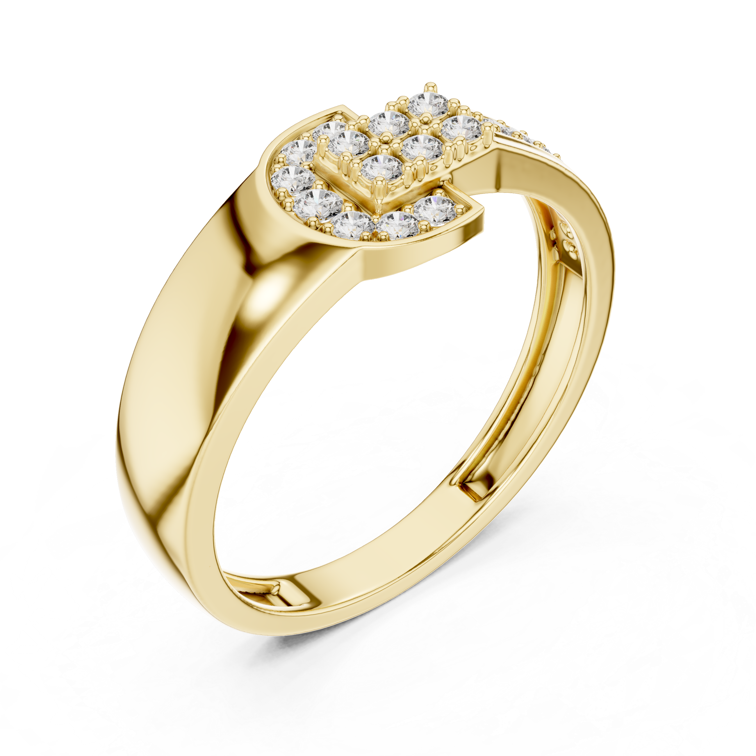 Dual Bar Accent Diamond Ring