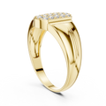 Center Block Diamond Ring