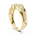 Oval Crest Diamond Ring