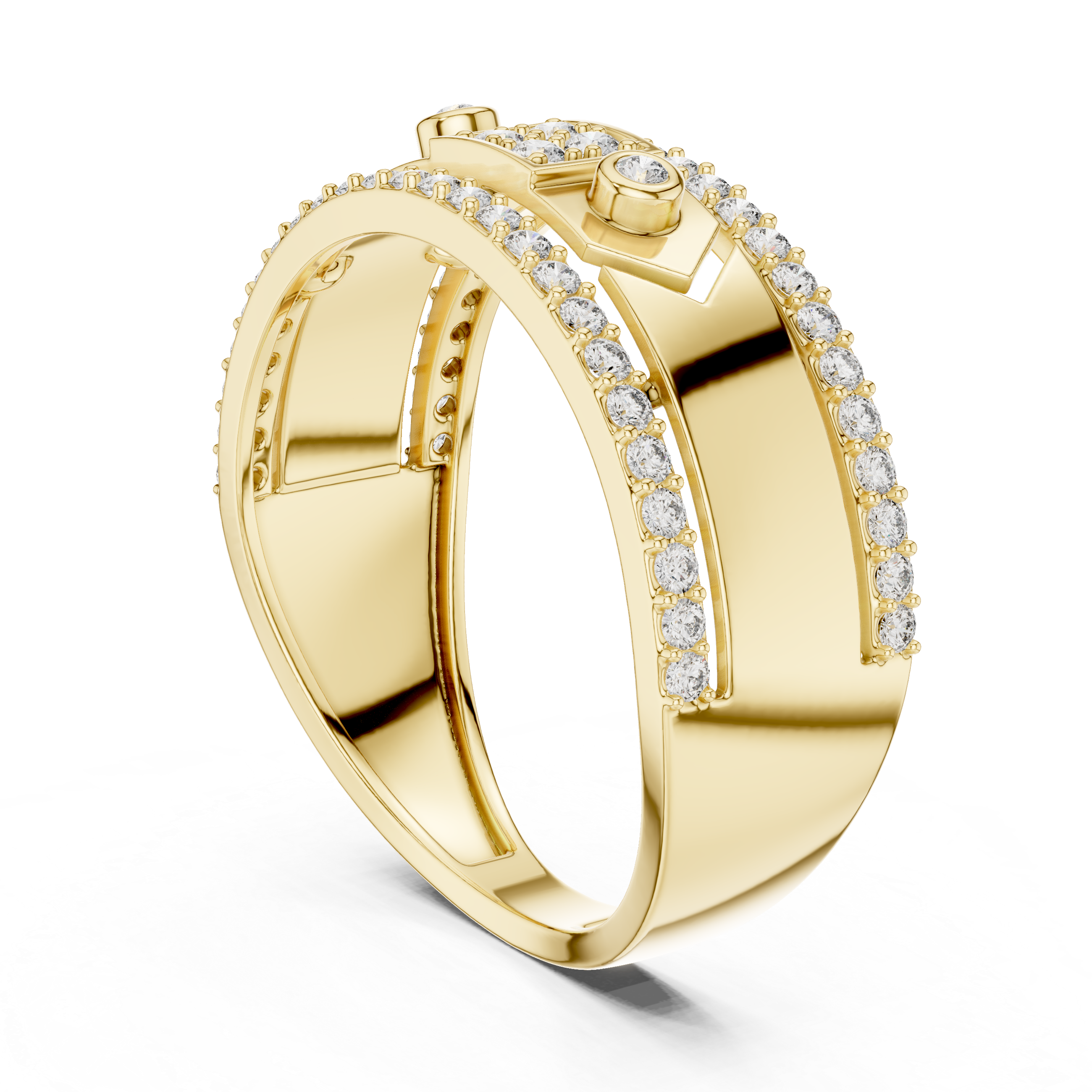 Triple Core Diamond Ring