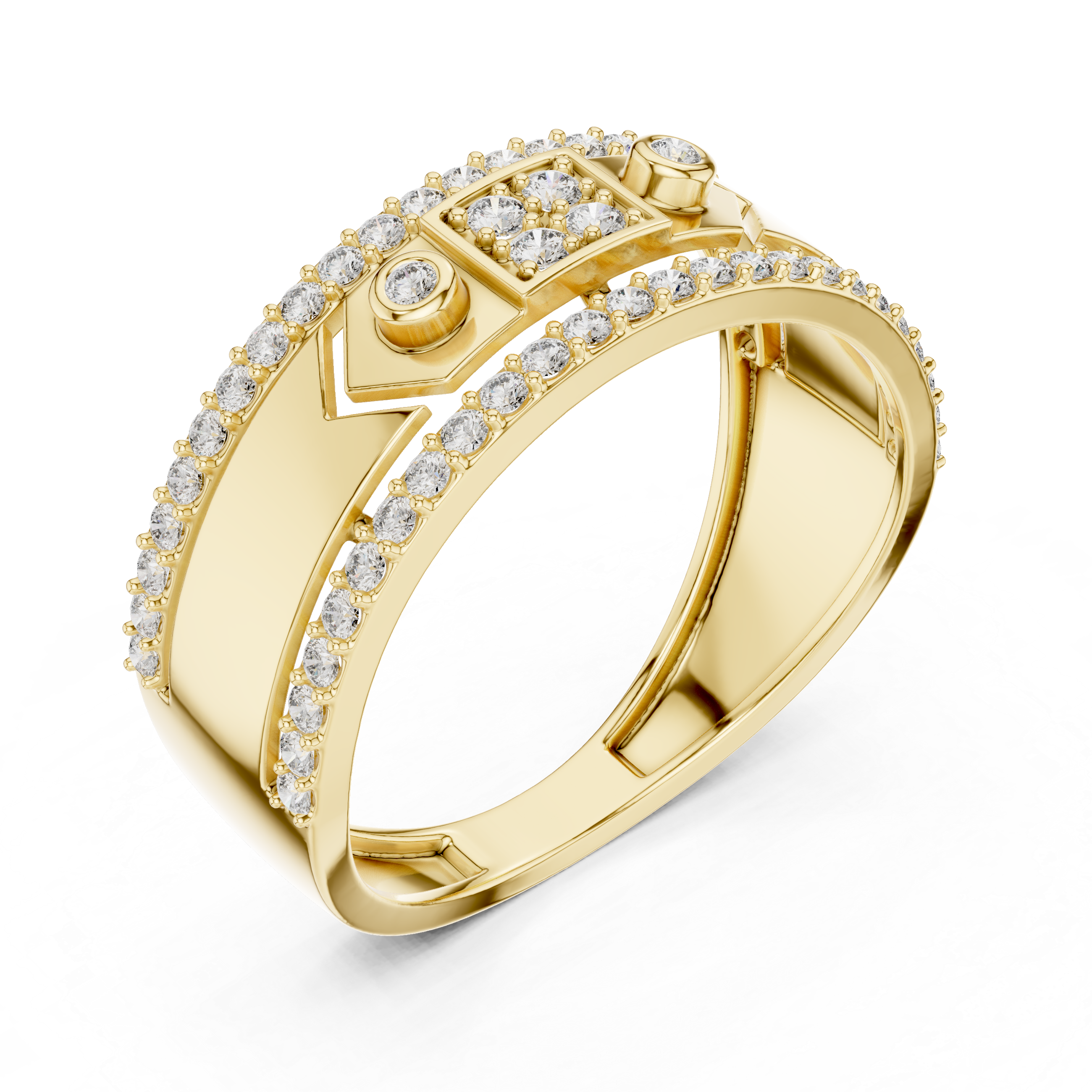Triple Core Diamond Ring