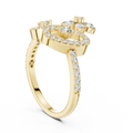 Floral Twin Diamond Ring