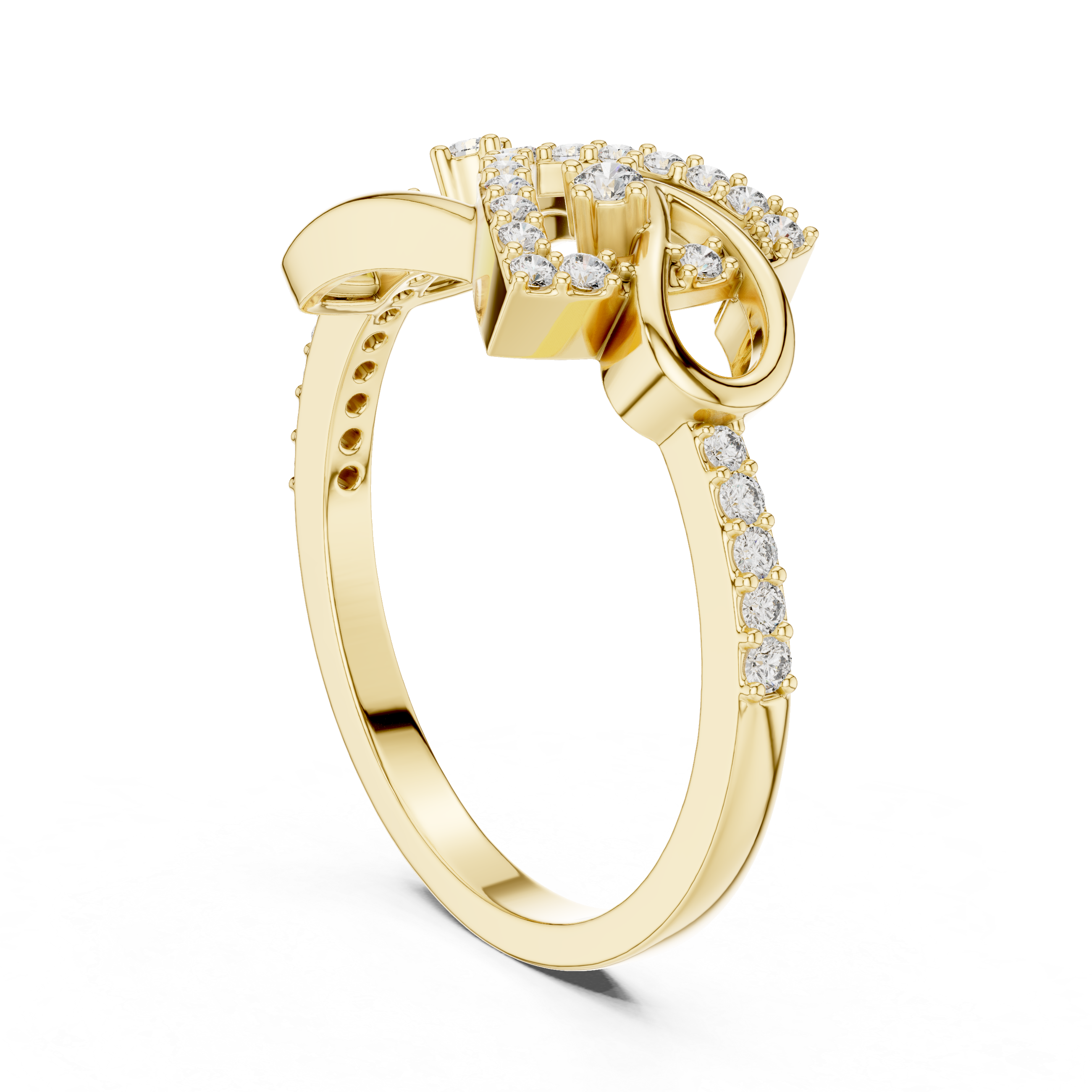 Solitaire Link Diamond Ring