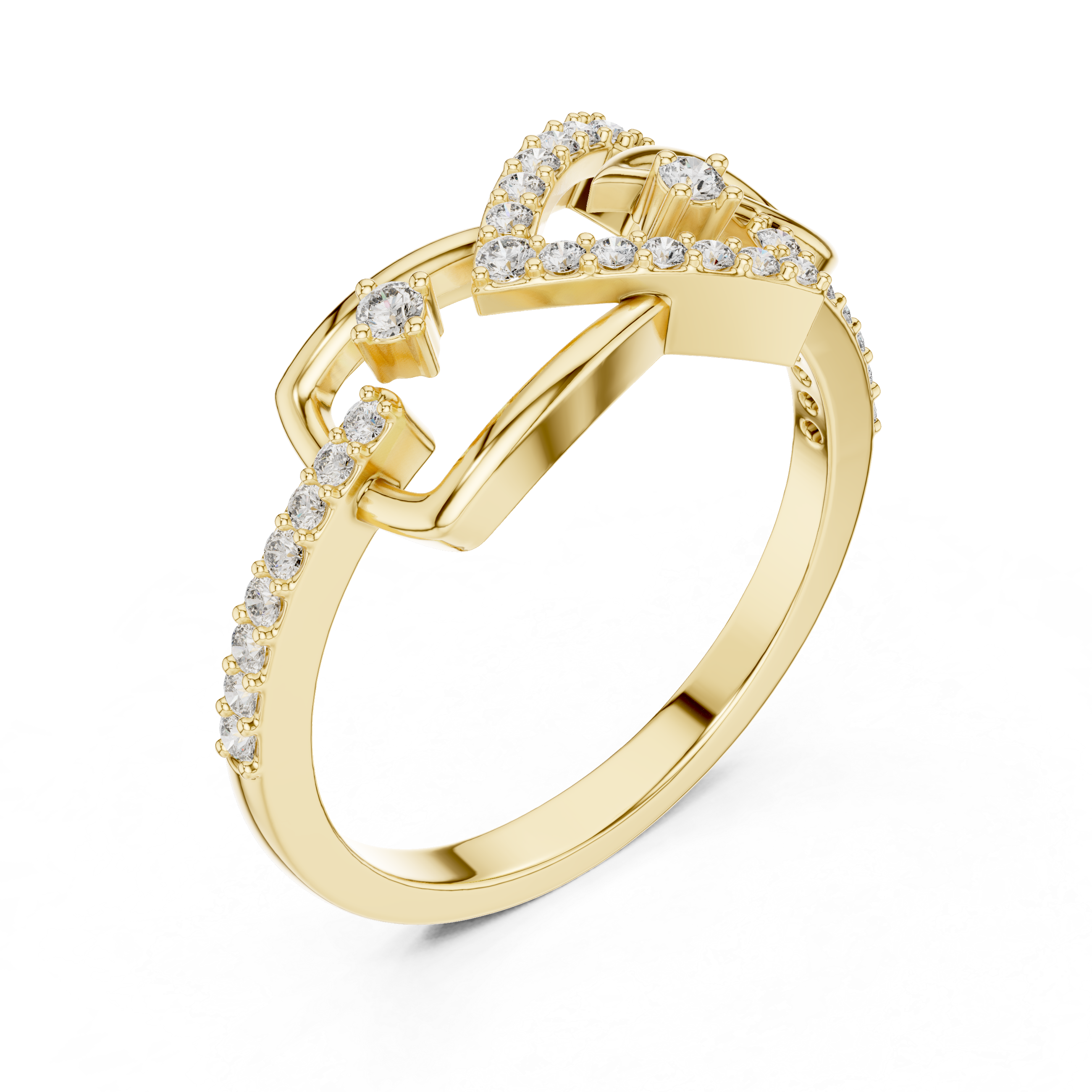 Solitaire Link Diamond Ring