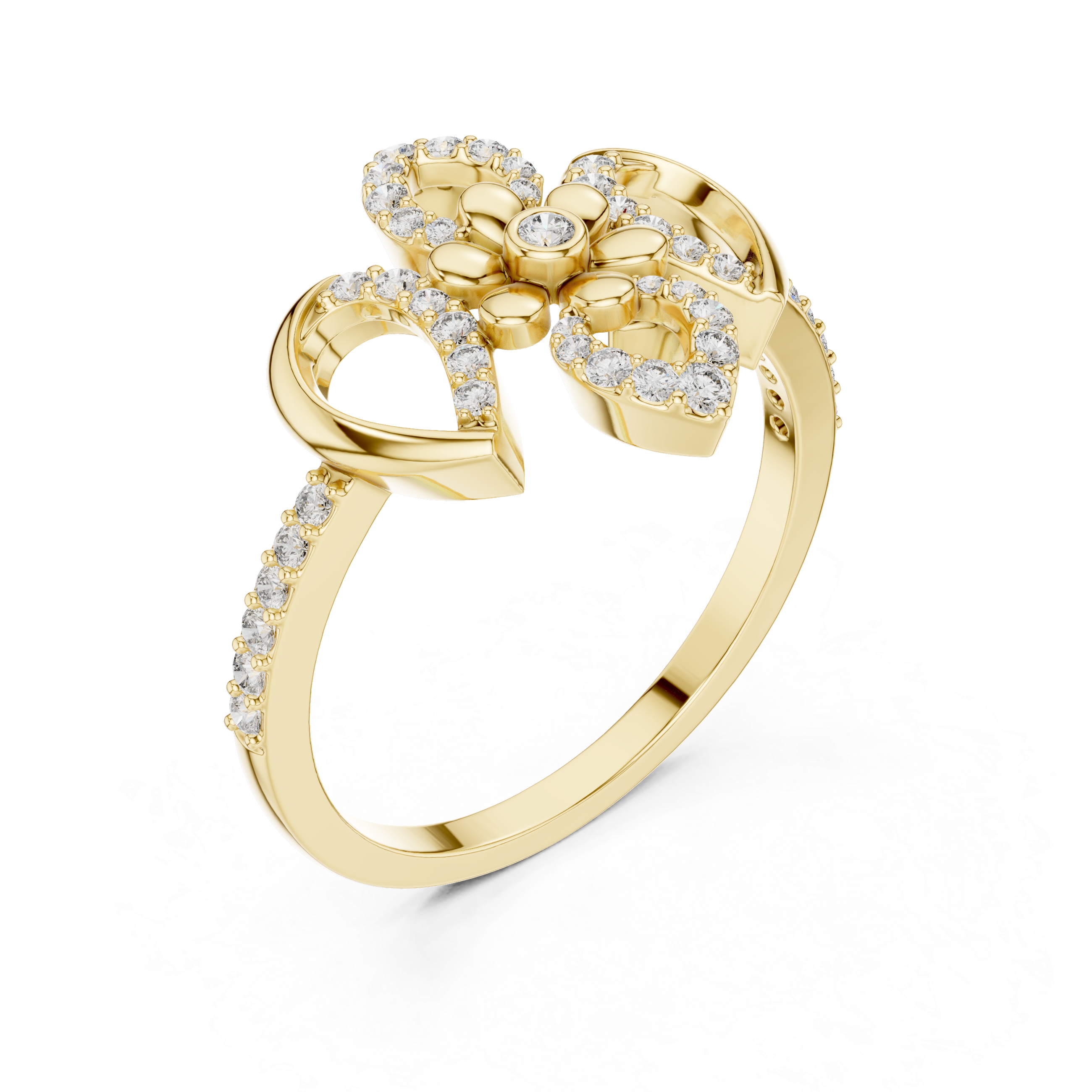Floral Crown Diamond Ring