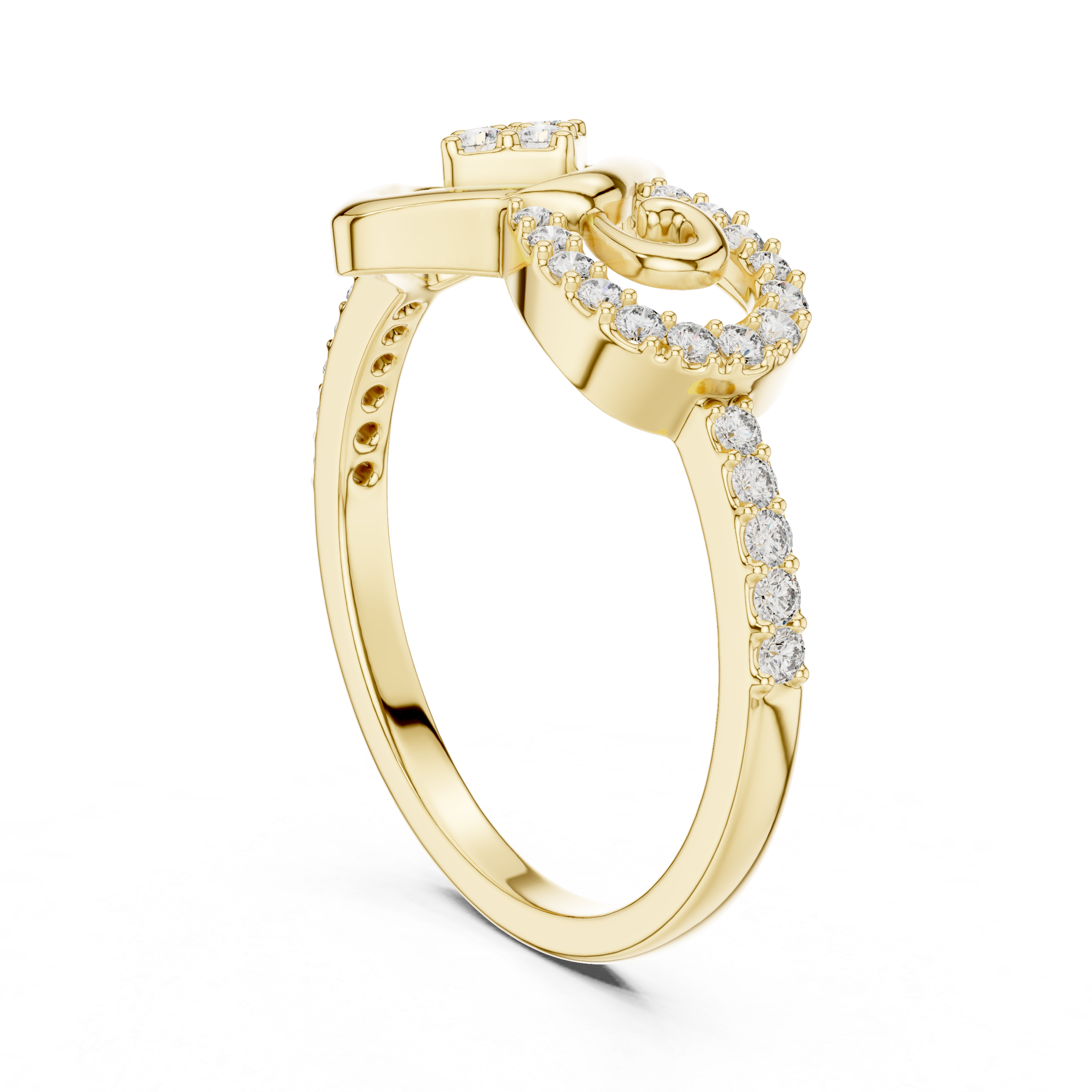 Dual Emblem Diamond Ring