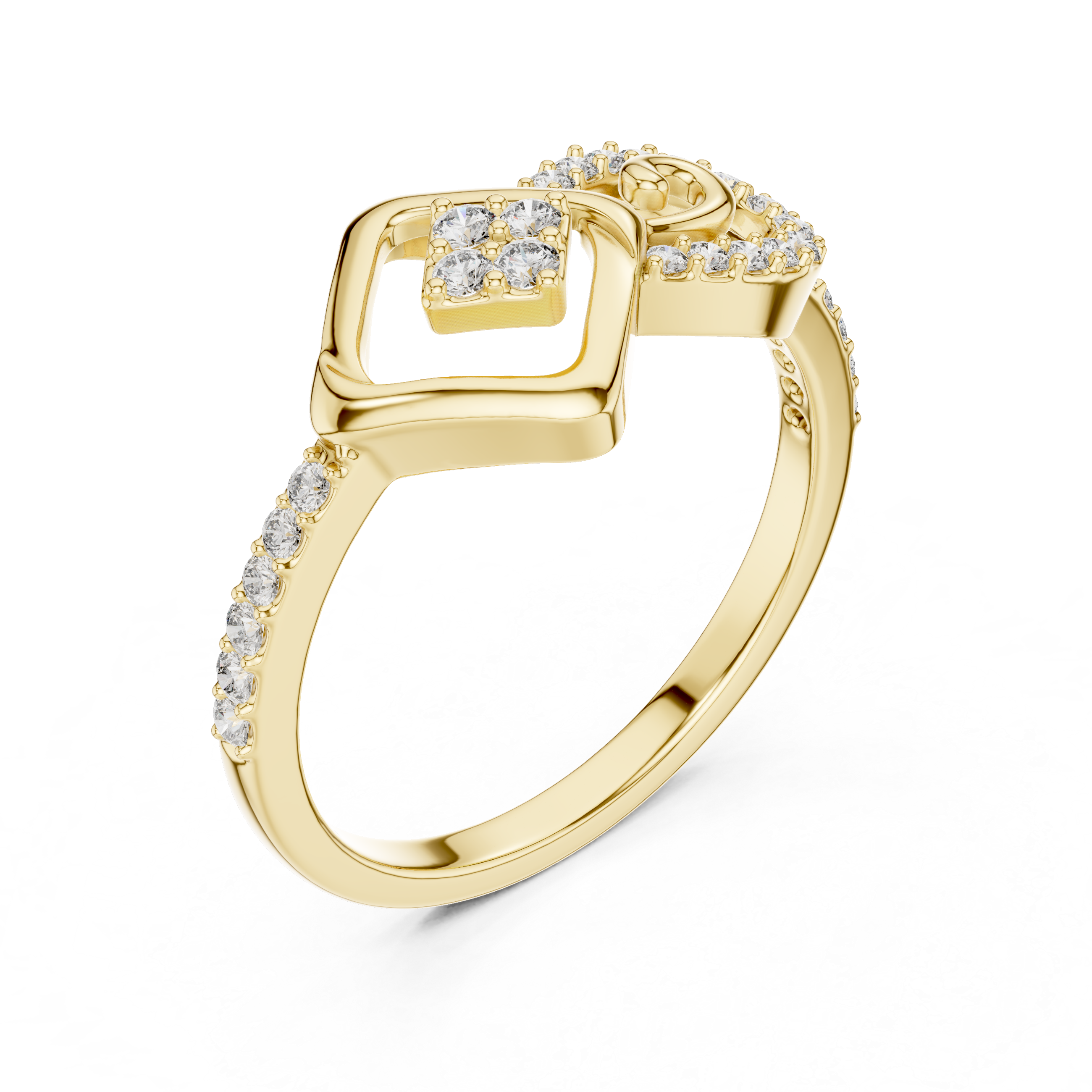 Dual Emblem Diamond Ring