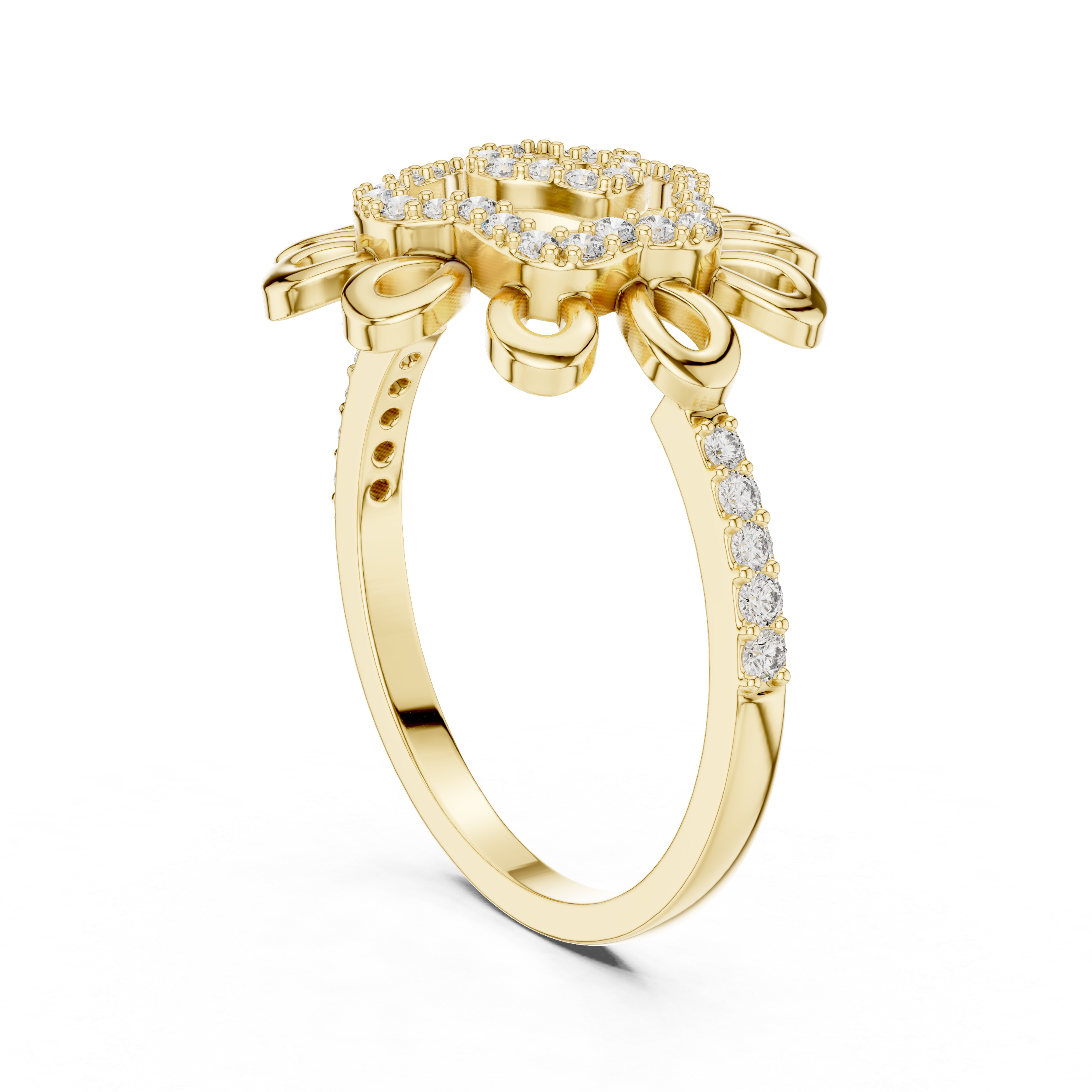 Sunburst Diamond Ring