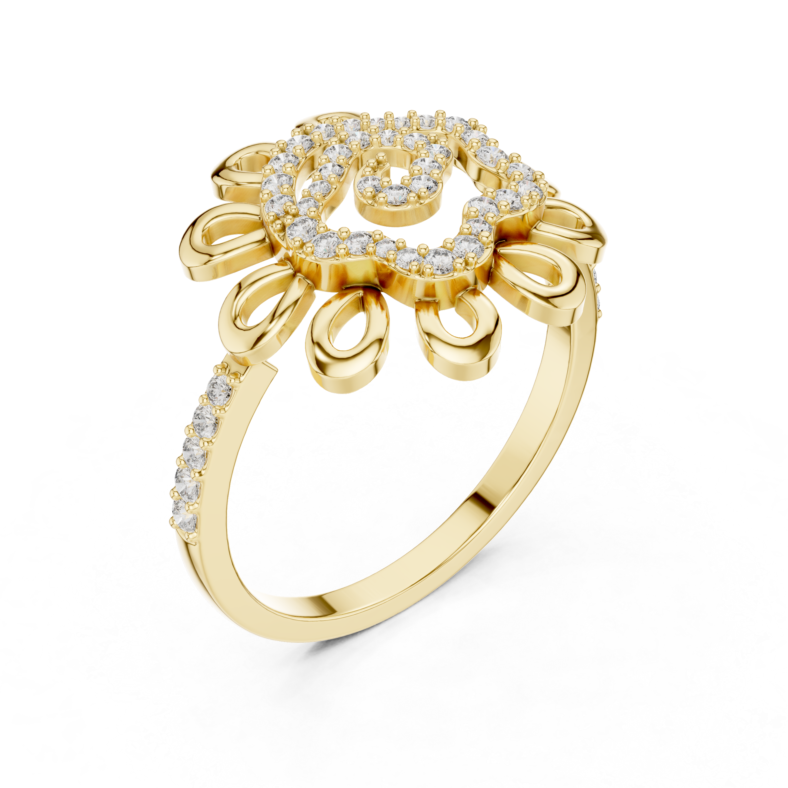 Sunburst Diamond Ring