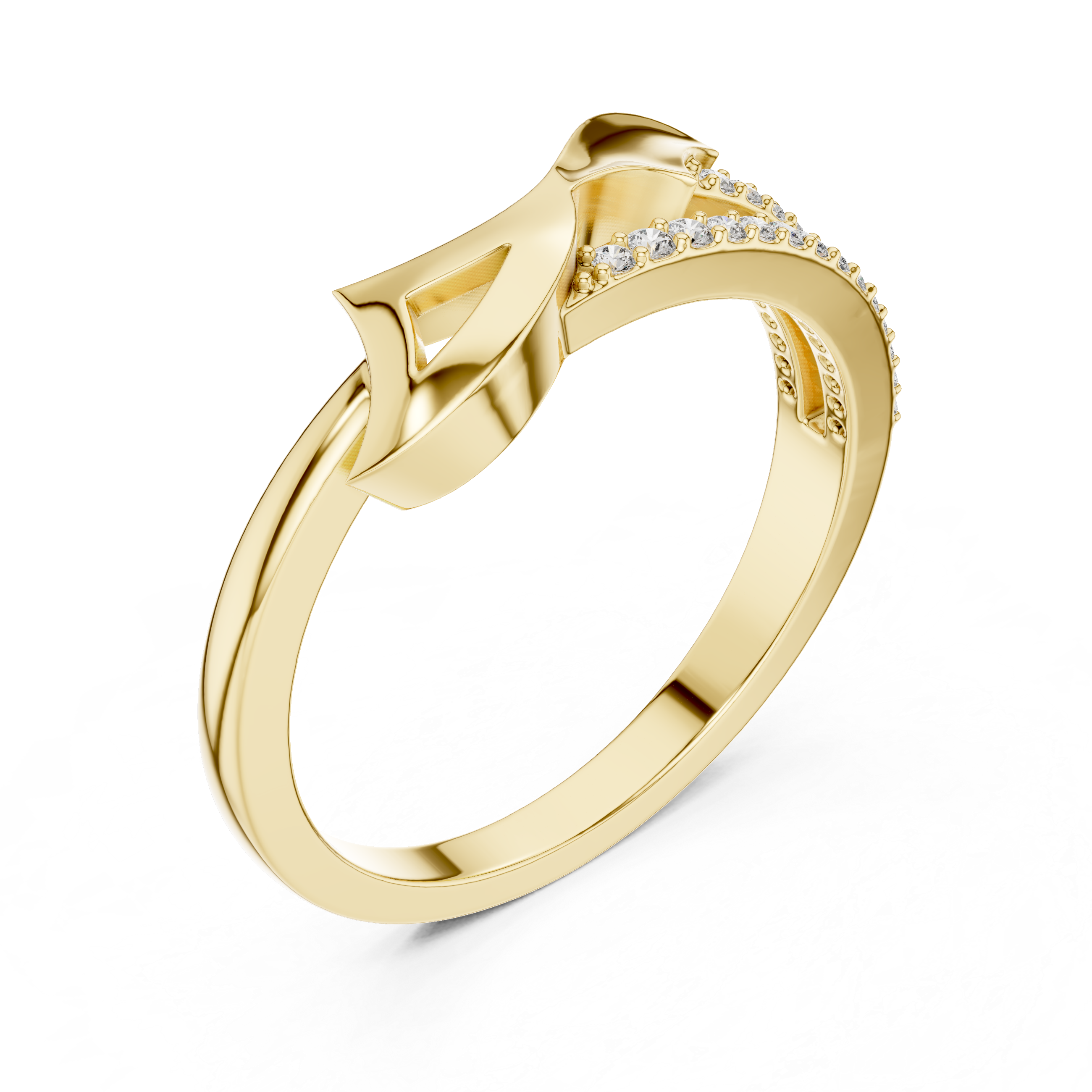 Dual Floral Diamond Ring