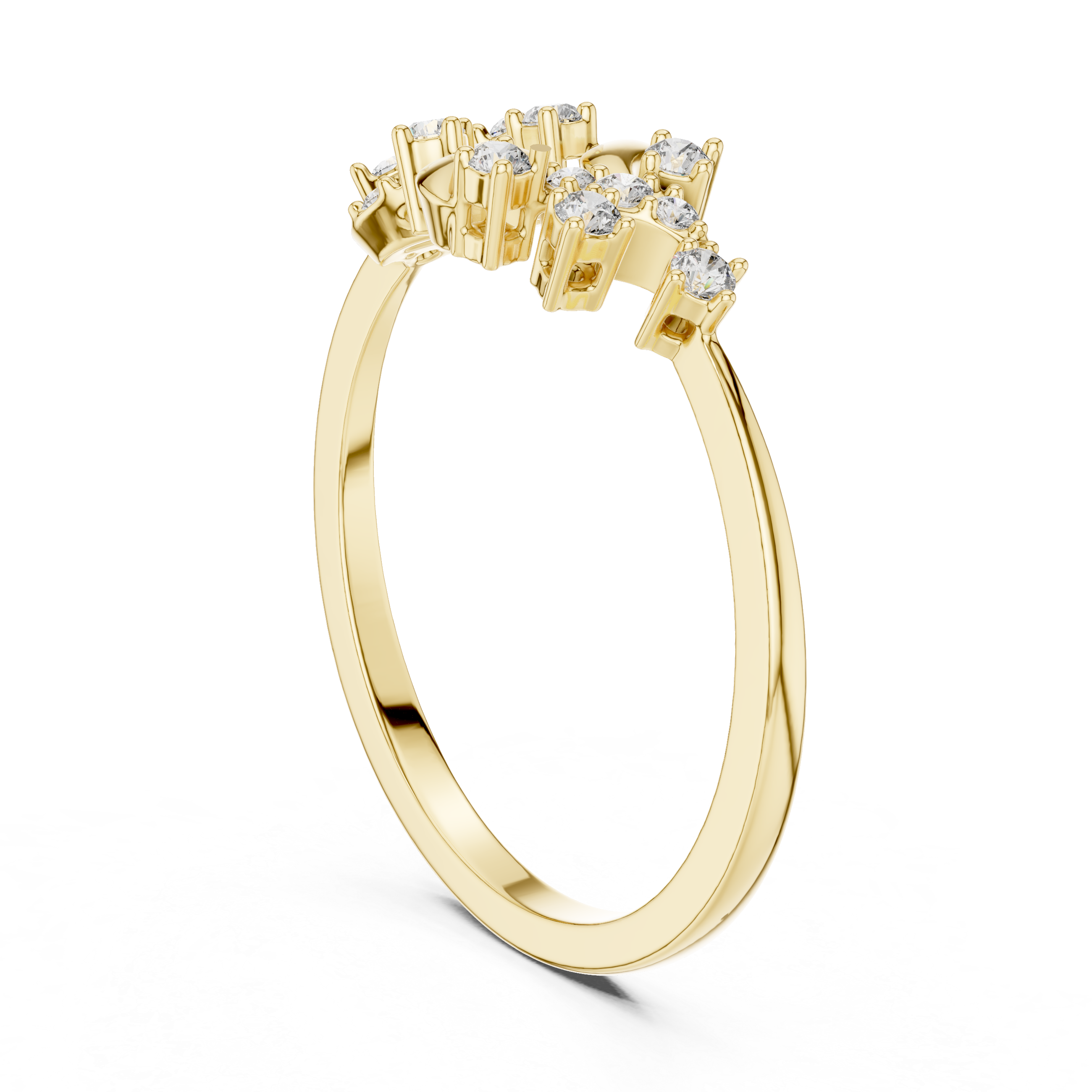 Leaf Diamond Ring