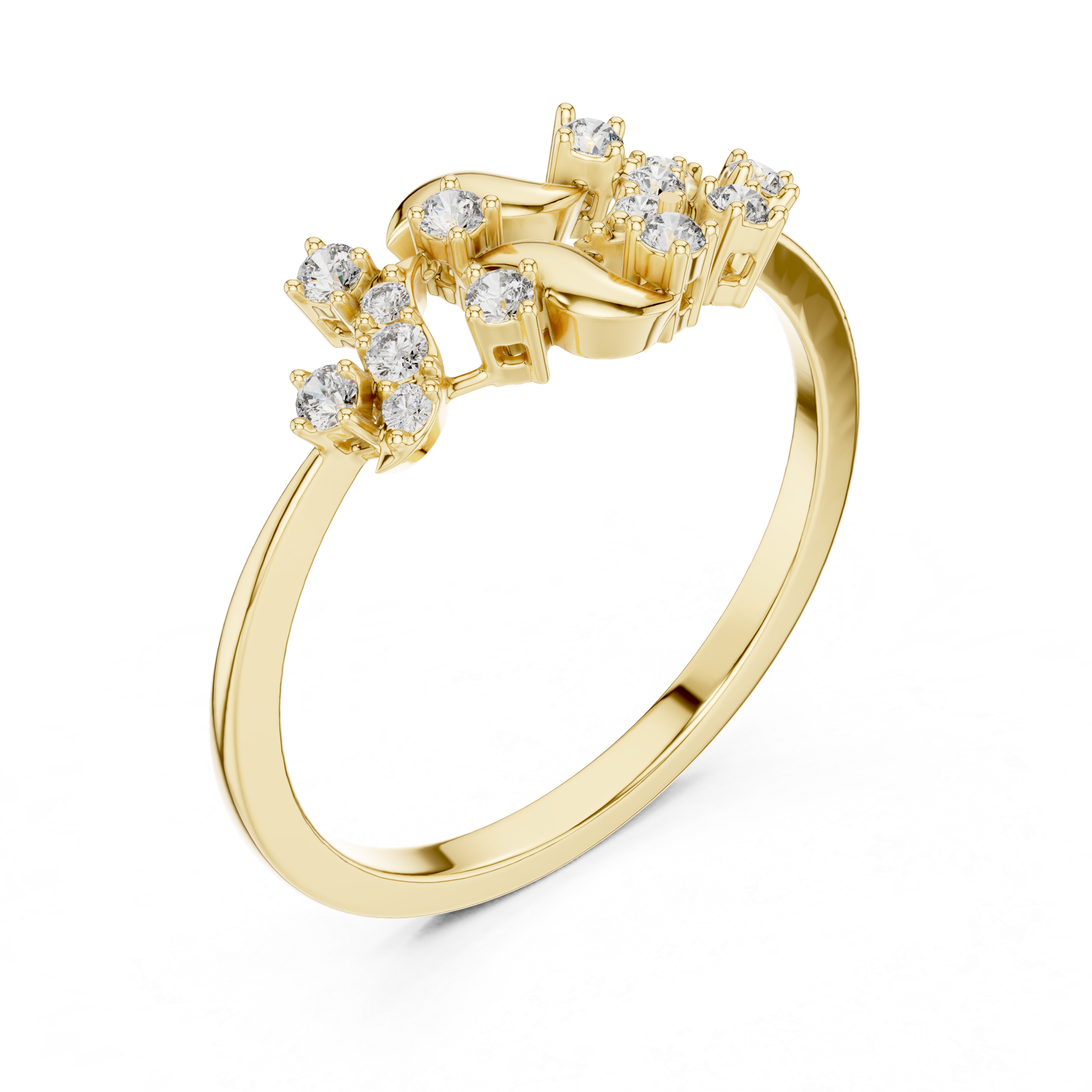 Leaf Diamond Ring