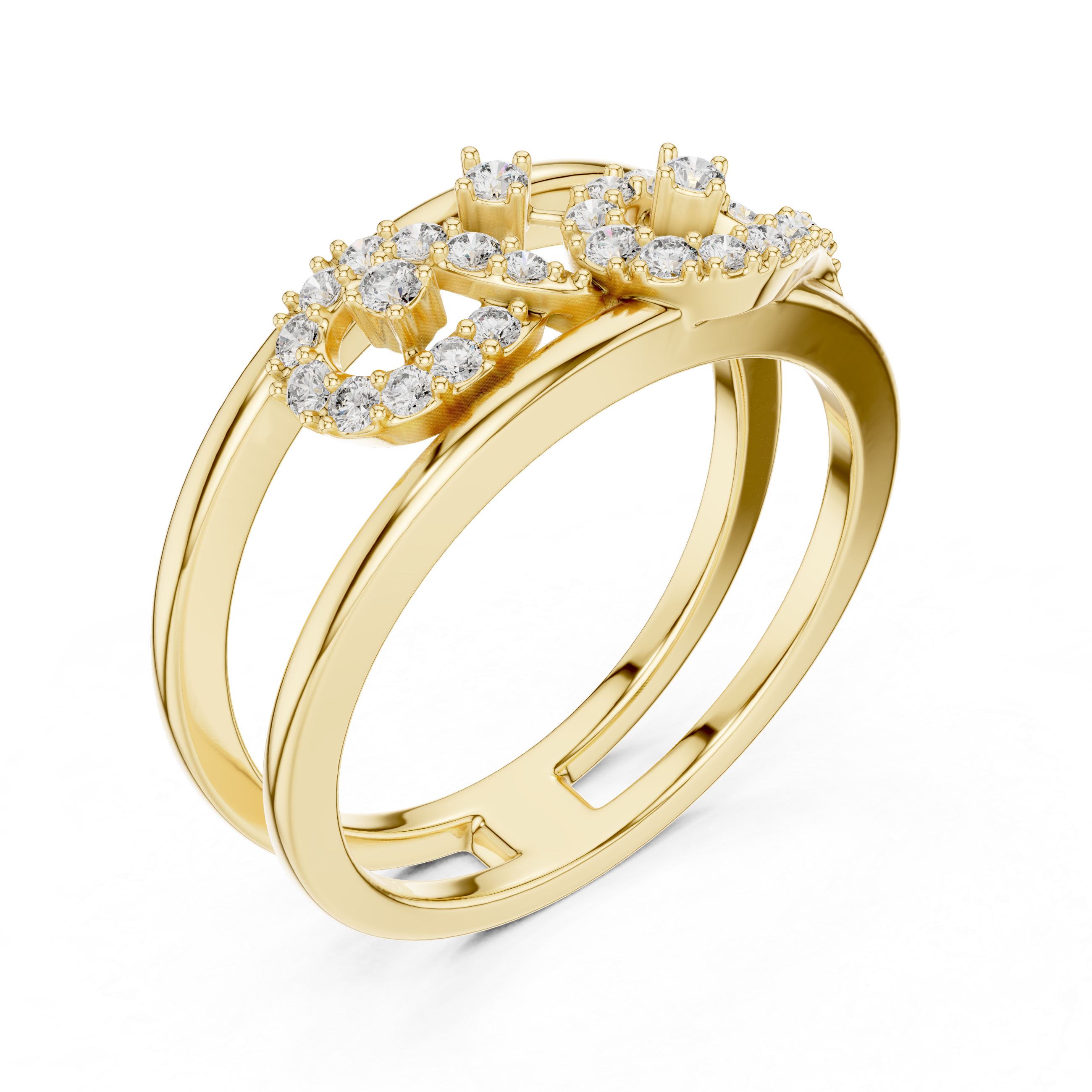 Zigzag Edge Diamond Ring