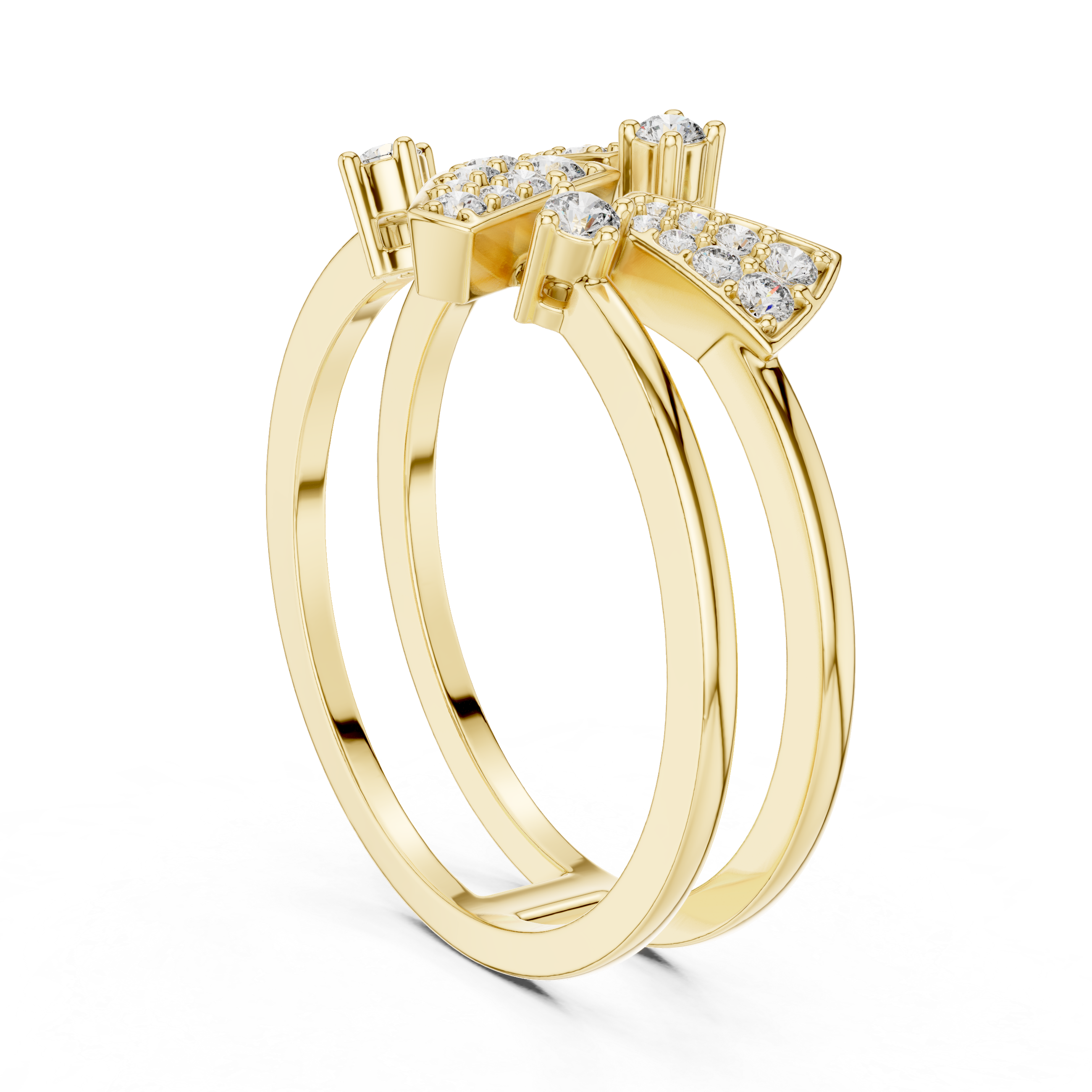 Ornate Crest Diamond Ring