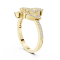 Winged Curve Diamond Ring