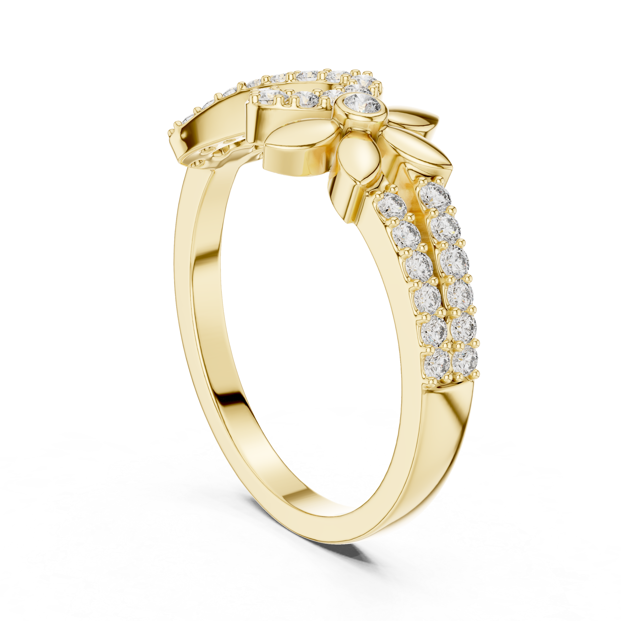 Petal Crown Diamond Ring
