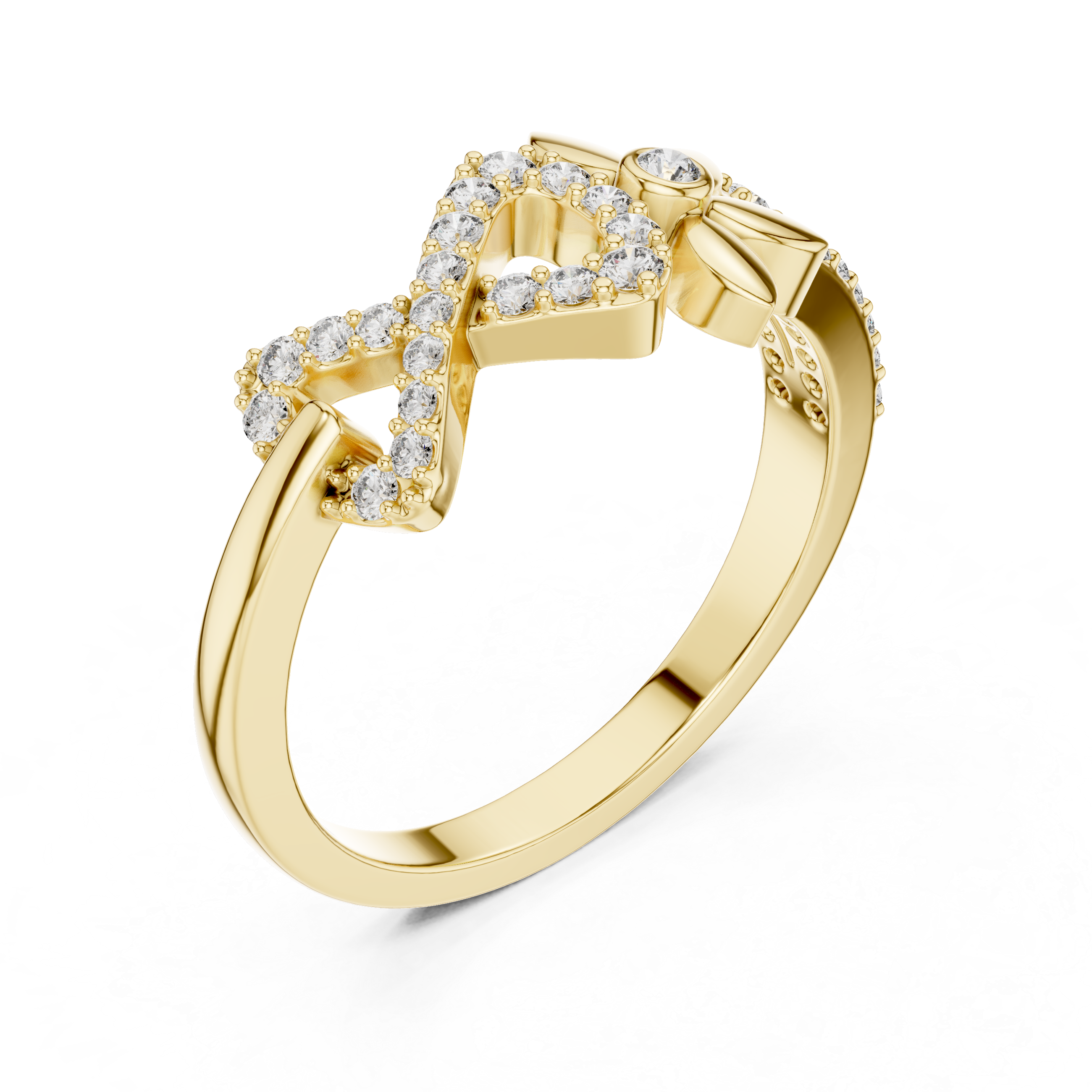 Petal Crown Diamond Ring