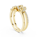 Chevron Leaf Diamond Ring