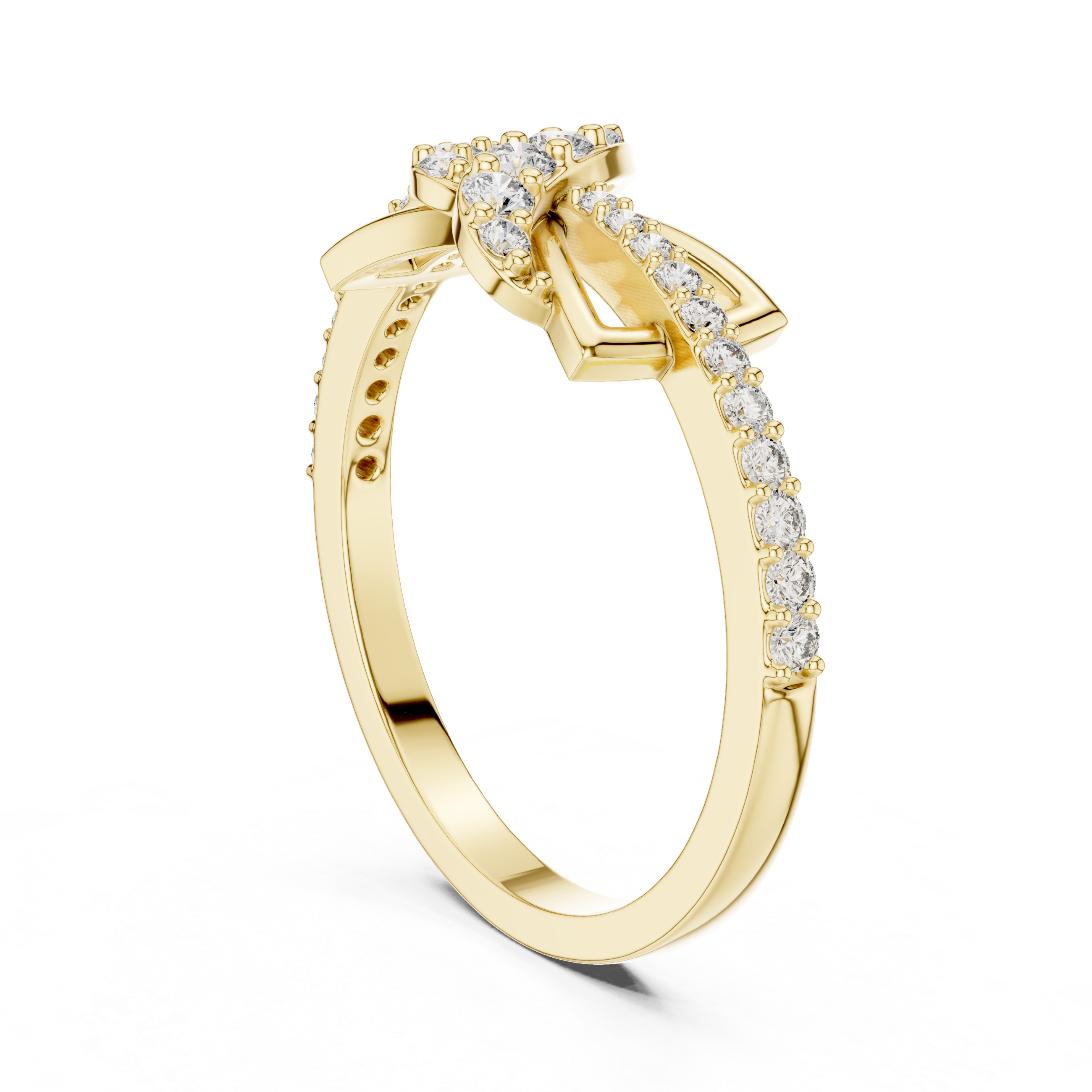Oval Cage Diamond Ring