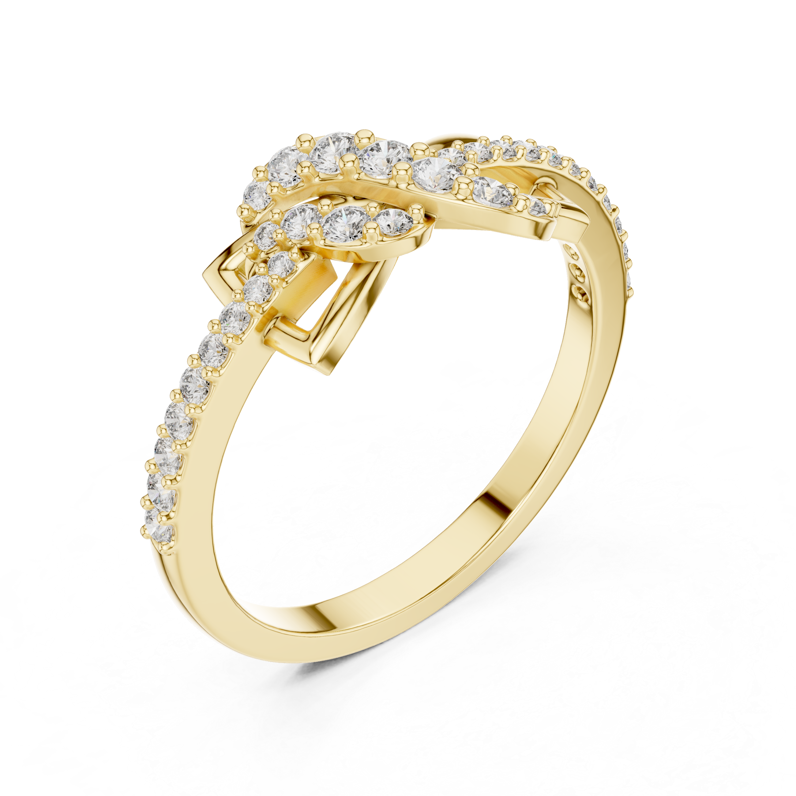 Oval Cage Diamond Ring
